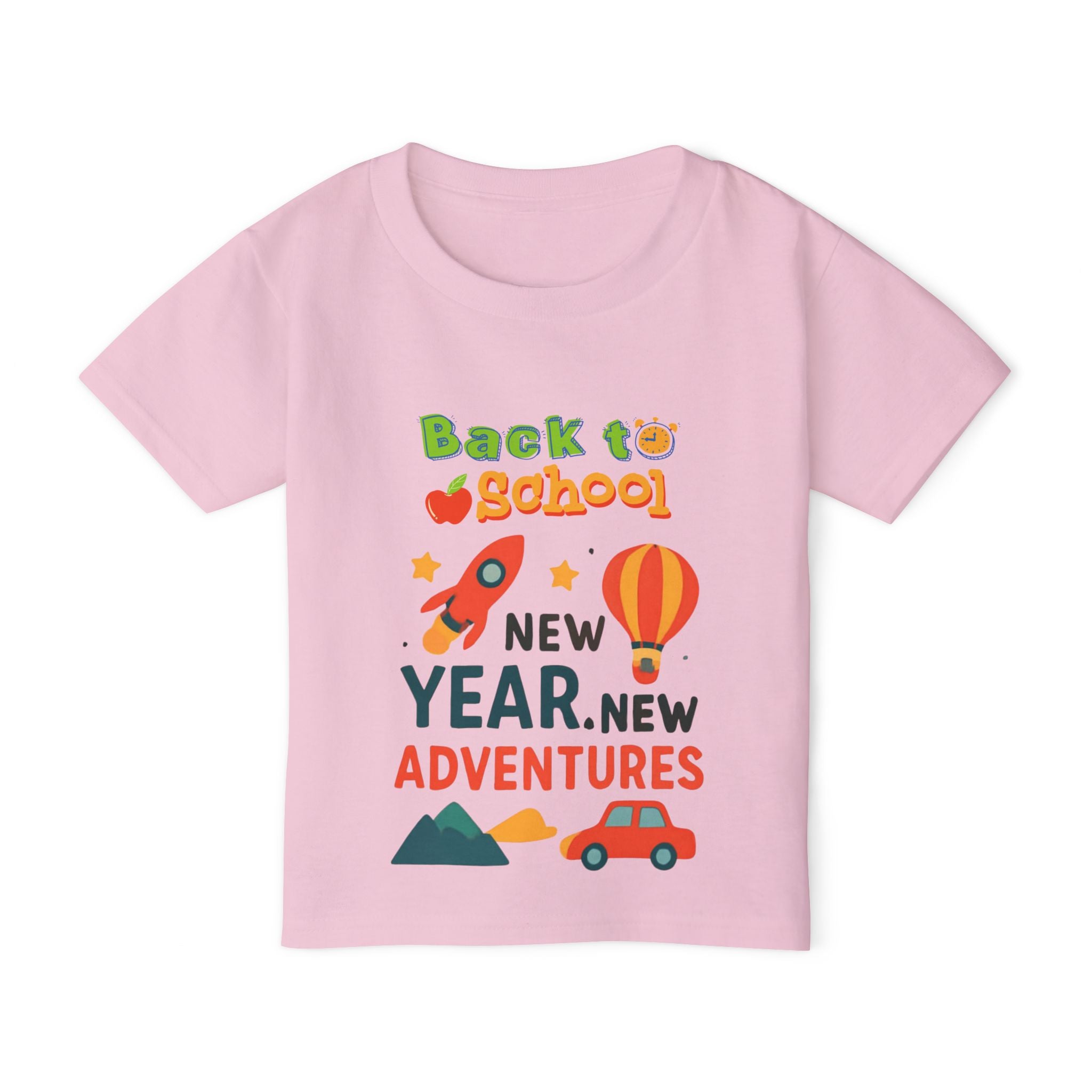 Toddler T‑Shirt — "Back to School: New Year, New Adventures" Cute Kids Graphic