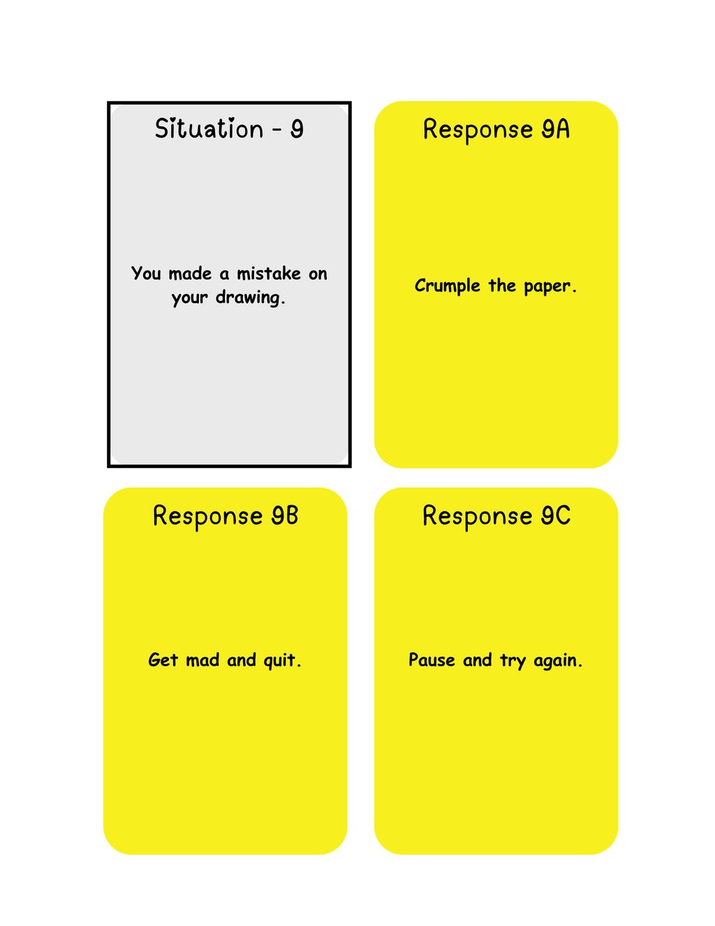 Self-Control Activity Sheet