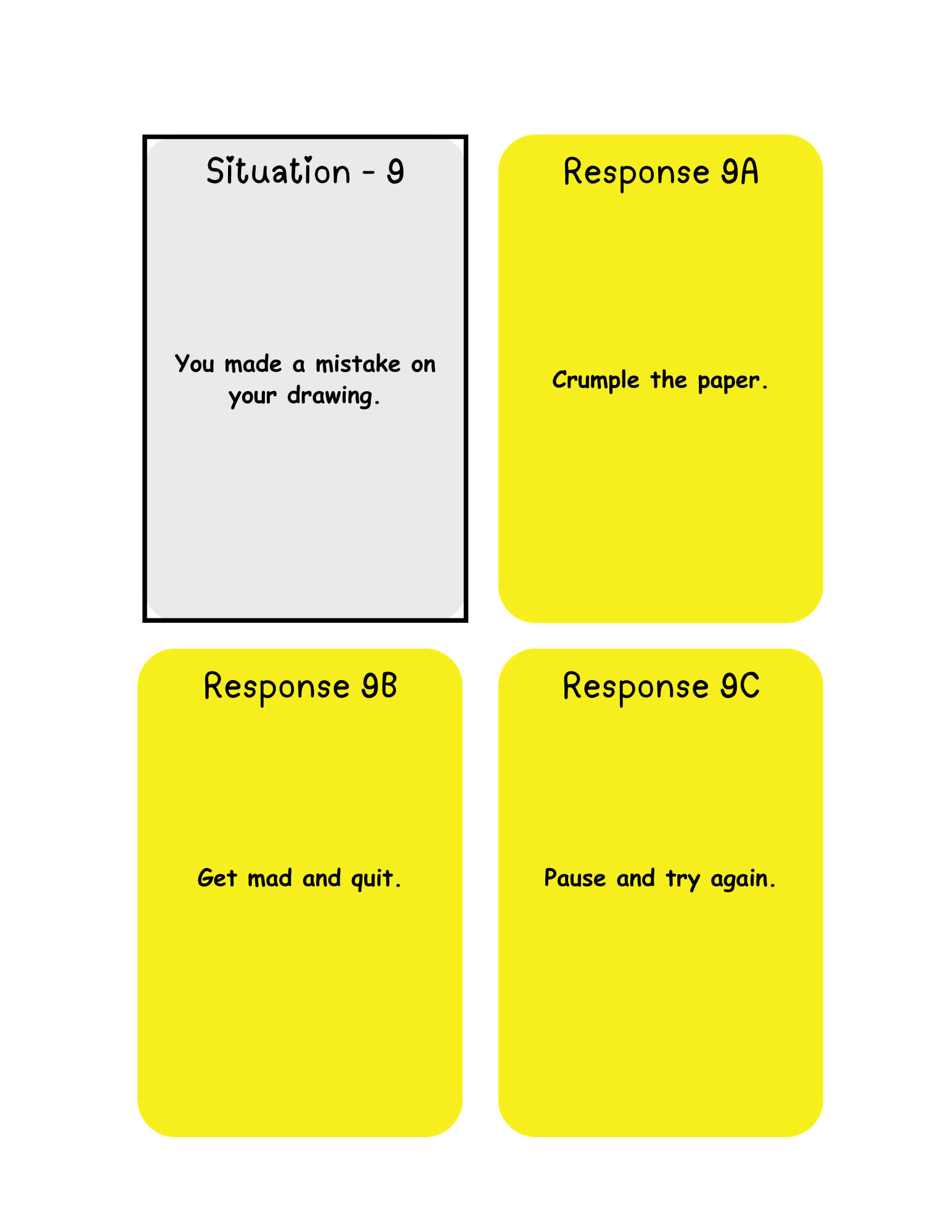 Self-Control Activity Sheet