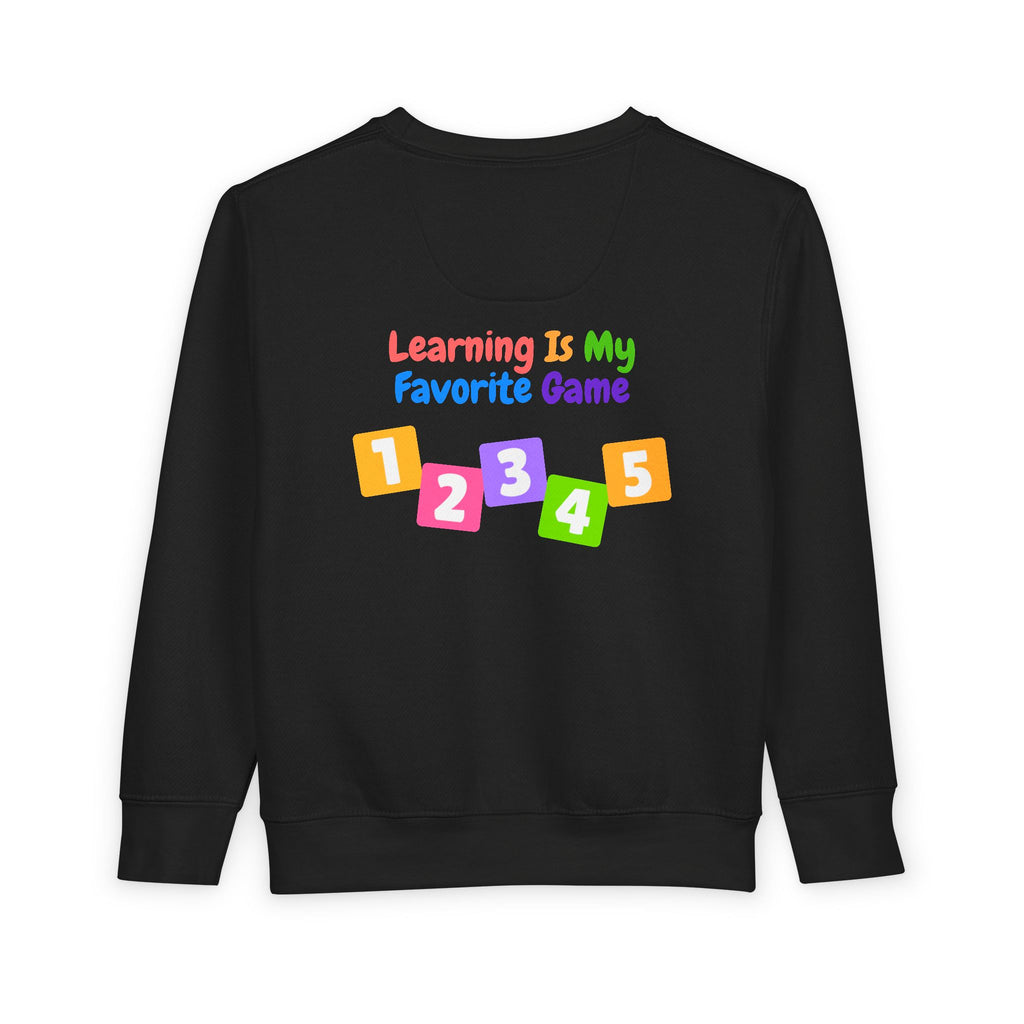 Learning Is My Favorite Game Toddler Sweatshirt – Colorful Numbers 1-5 Preschool Tee