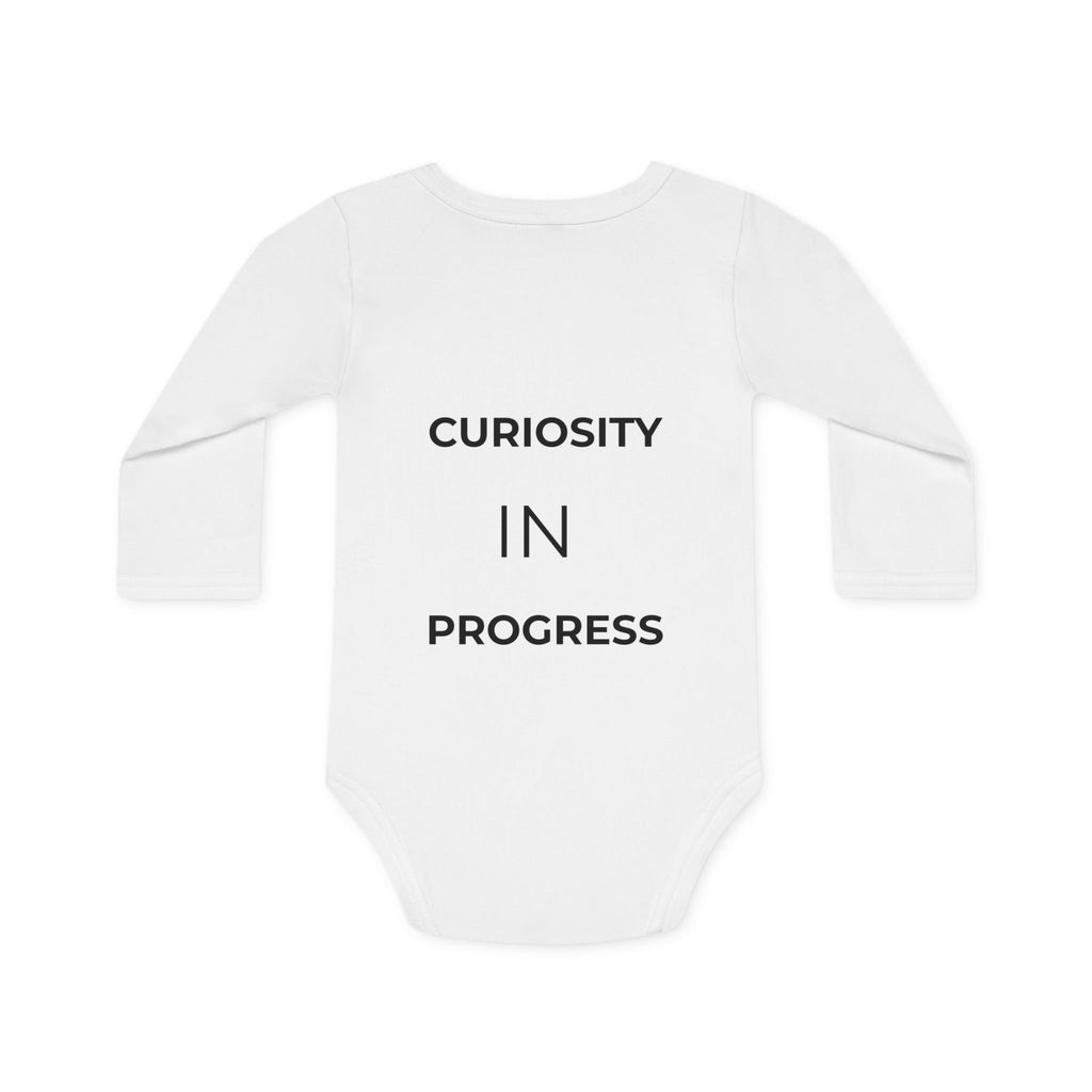 Baby Bodysuit — "Little Thinker" Long-Sleeve Organic Onesie (Curiosity In Progress)