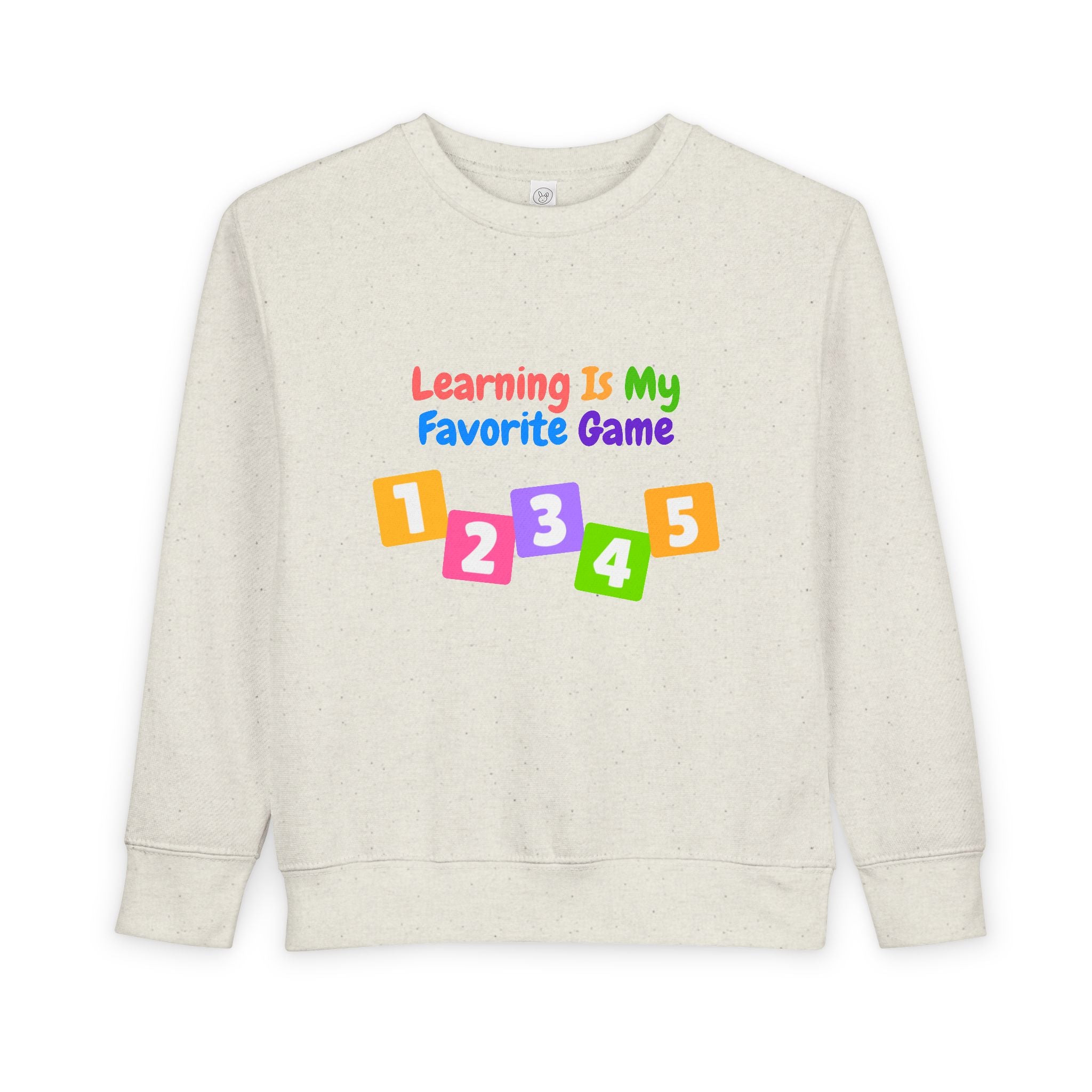 Learning Is My Favorite Game Toddler Sweatshirt – Colorful Numbers 1-5 Preschool Tee