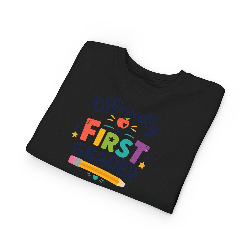 1st Grade Toddler Sweatshirt — Colorful Back-to-School Crewneck for Kids