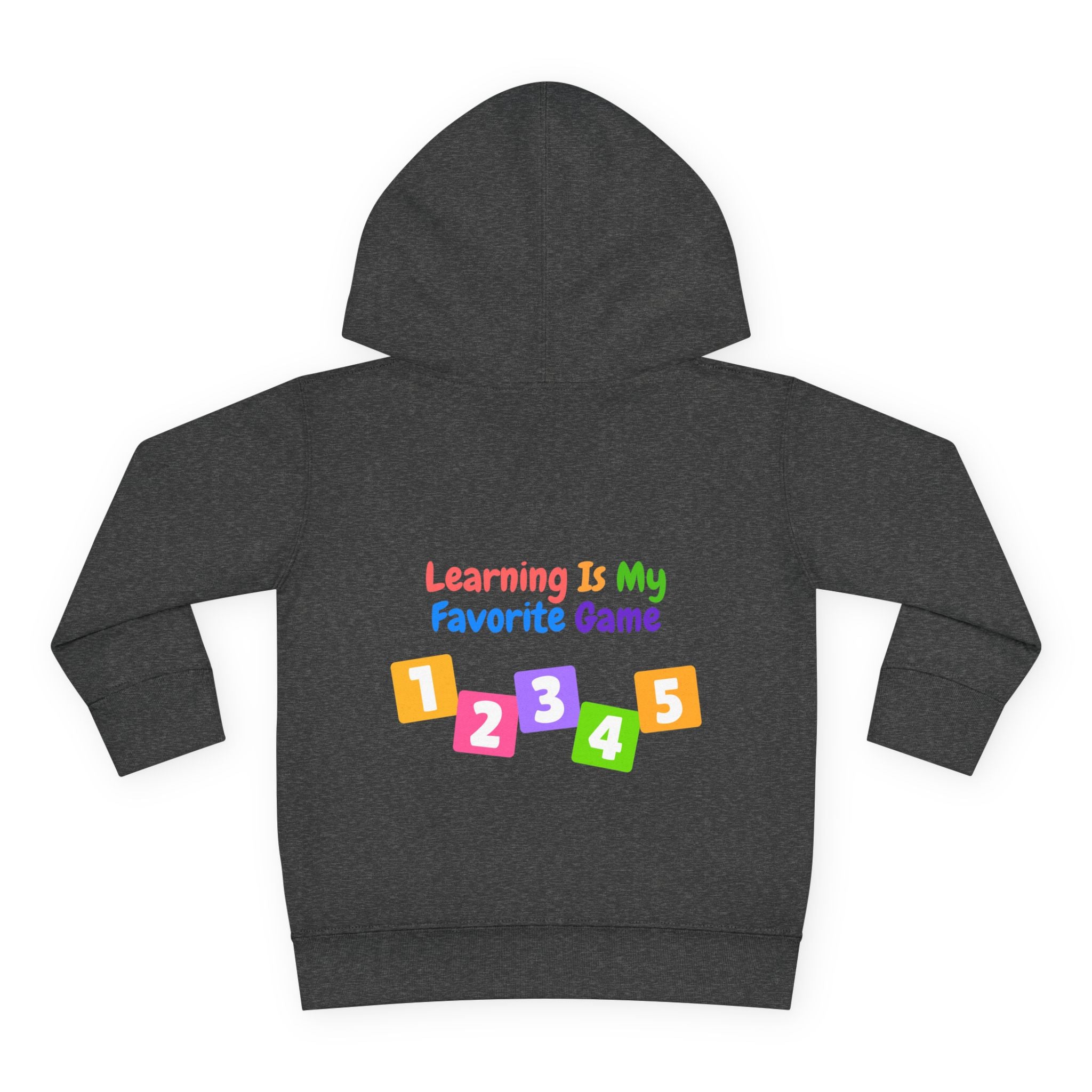 Toddler Hoodie — "Learning Is My Favorite Game" Colorful Numbers Pullover