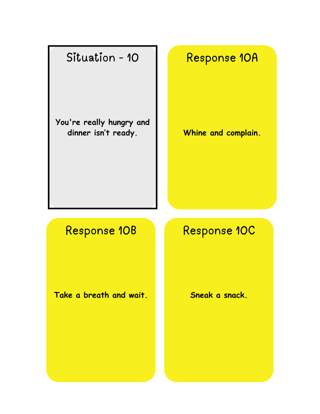 Self-Control Activity Sheet