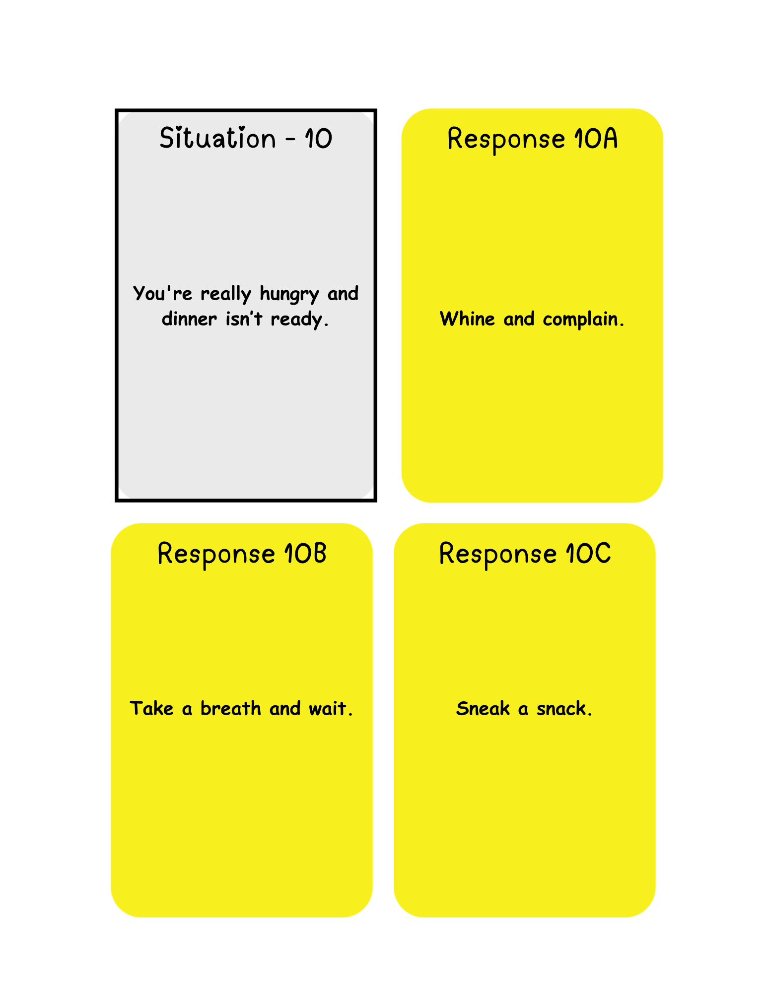 Self-Control Activity Sheet