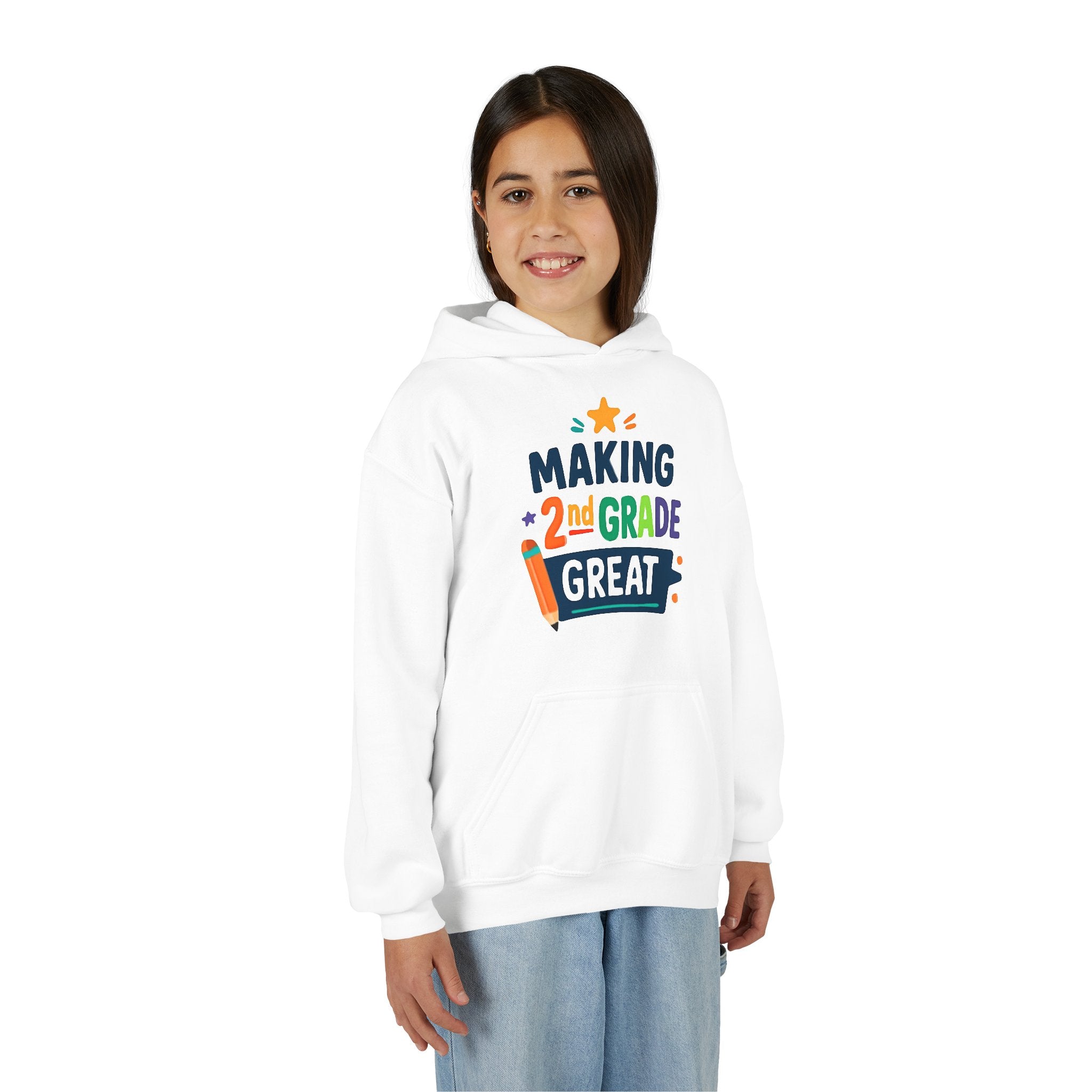 Youth Hoodie – "Making 2nd Grade Great" Back-to-School Kids Sweatshirt