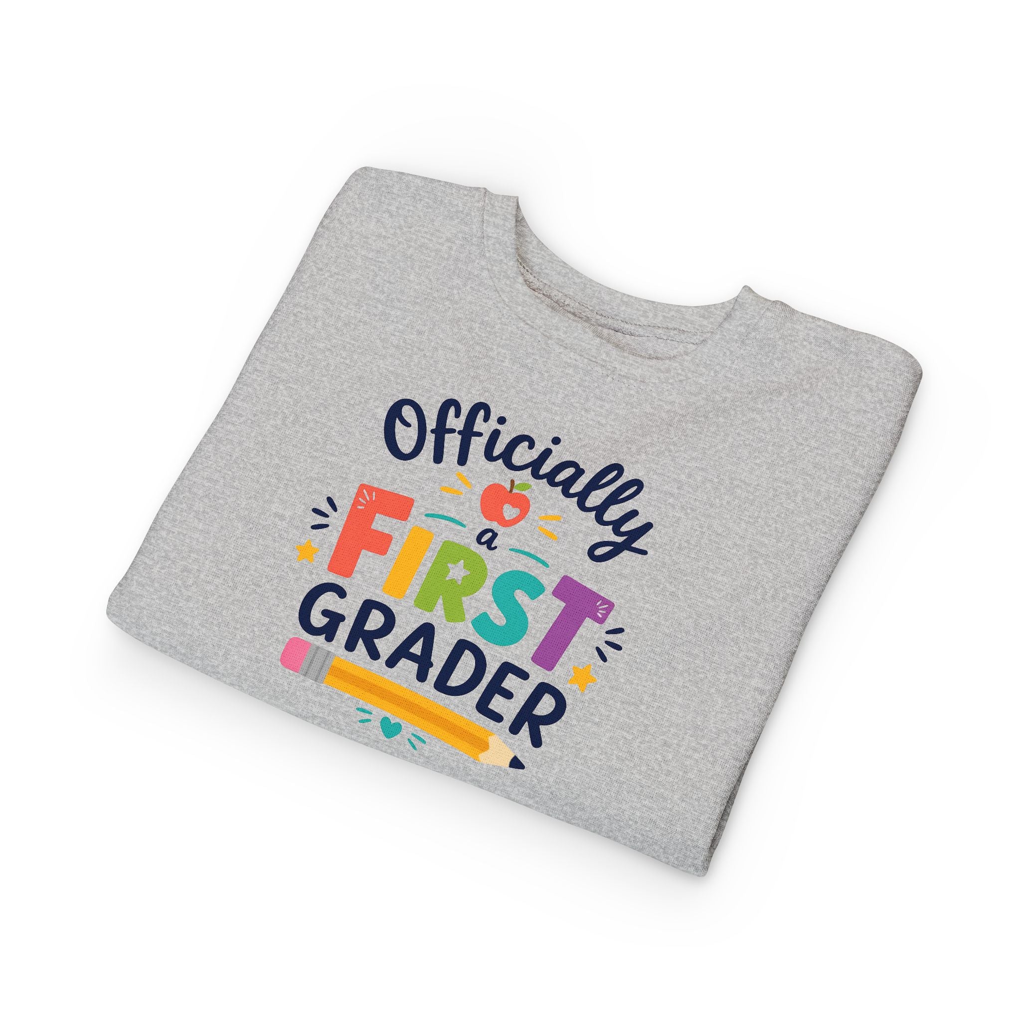 1st Grade Toddler Sweatshirt — Colorful Back-to-School Crewneck for Kids