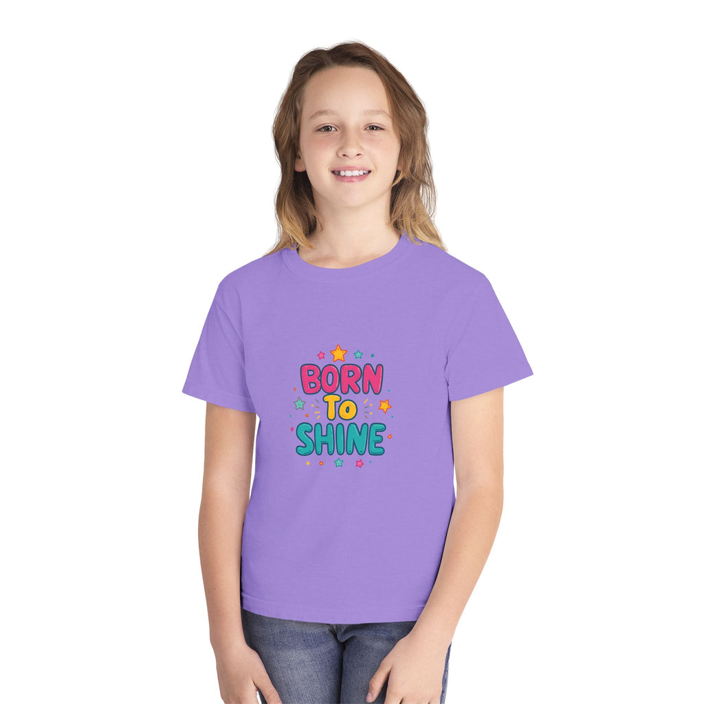 Born to Shine Youth T-Shirt — Colorful Kids Graphic Tee