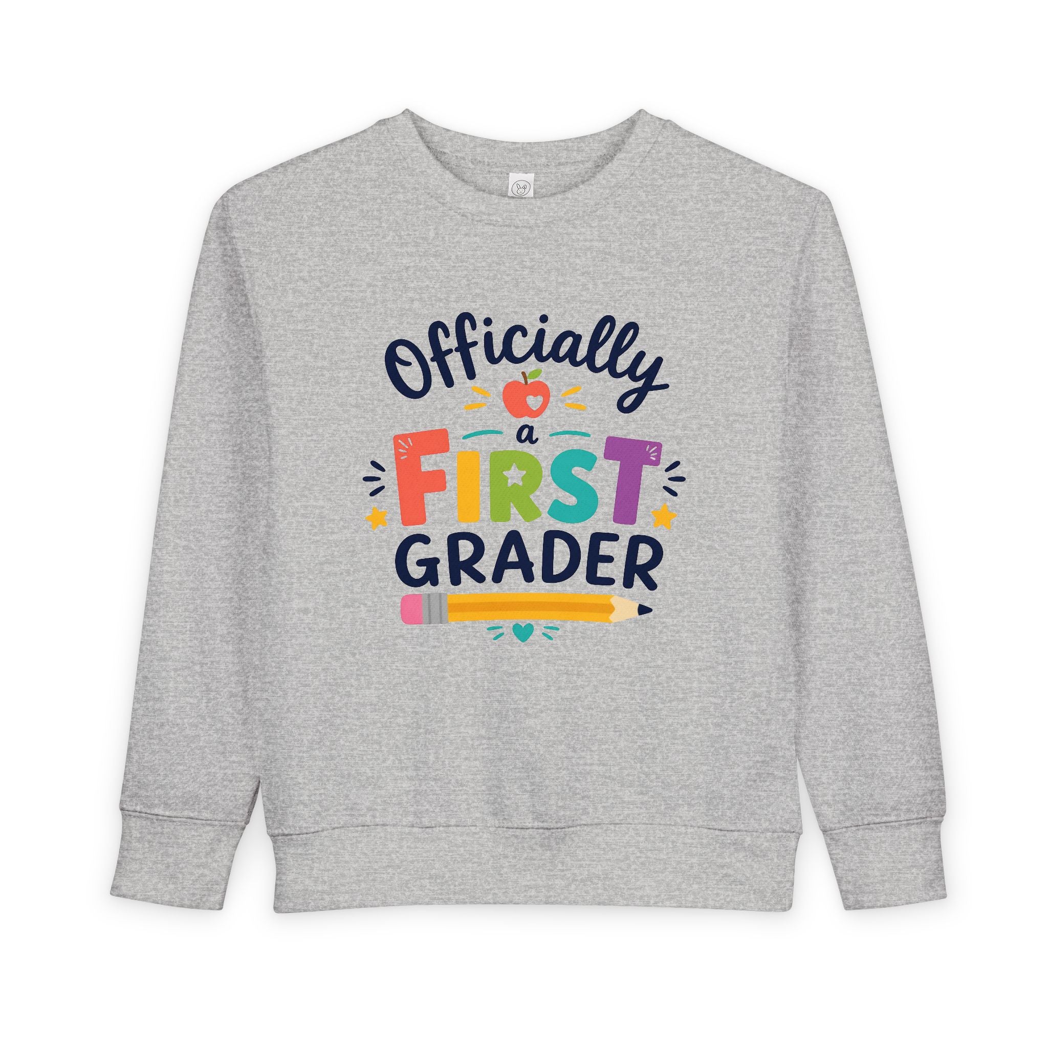 1st Grade Toddler Sweatshirt — Colorful Back-to-School Crewneck for Kids