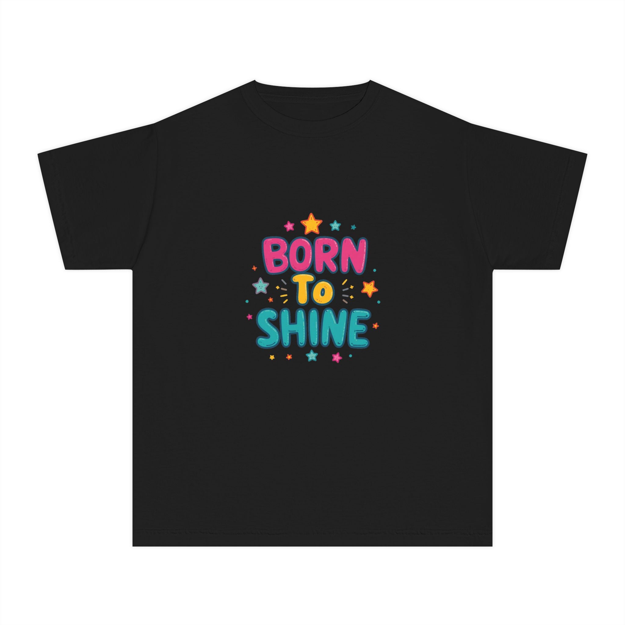 Born to Shine Youth T-Shirt — Colorful Kids Graphic Tee