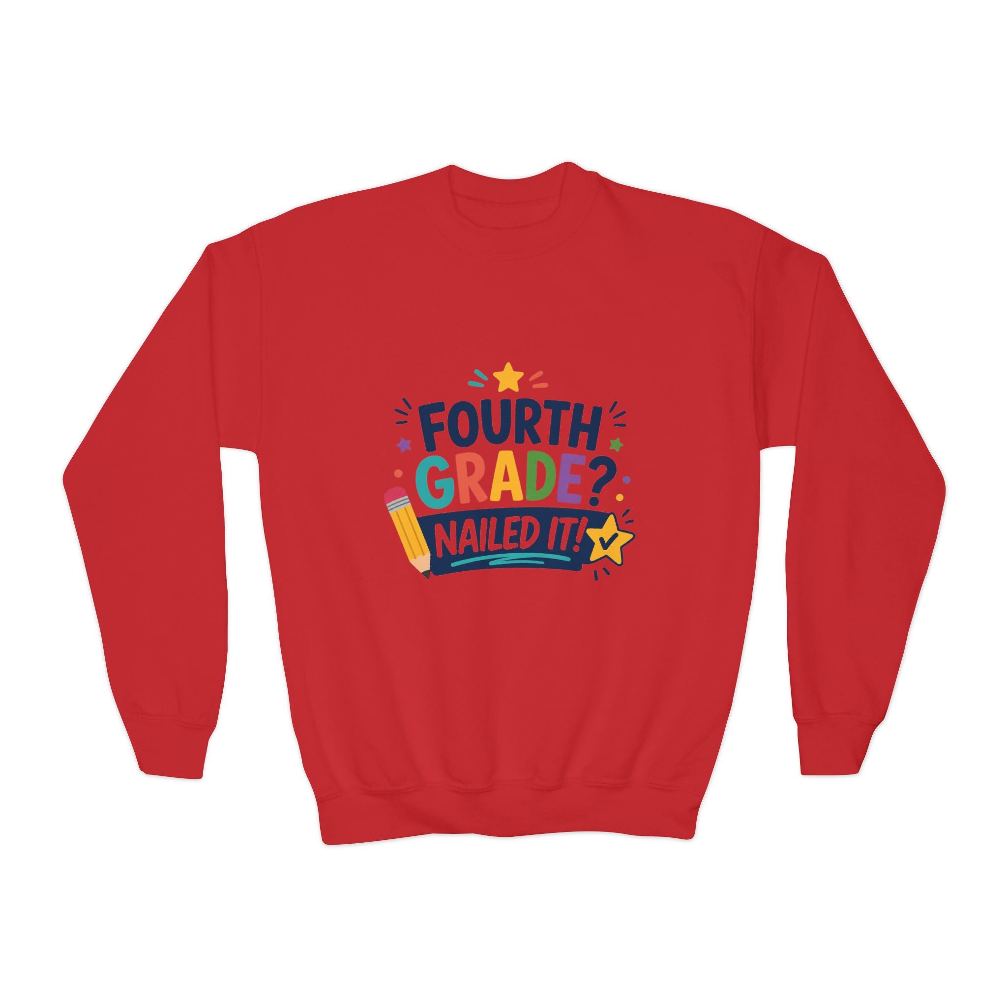 Fourth Grade Nailed It! Youth Crewneck Sweatshirt