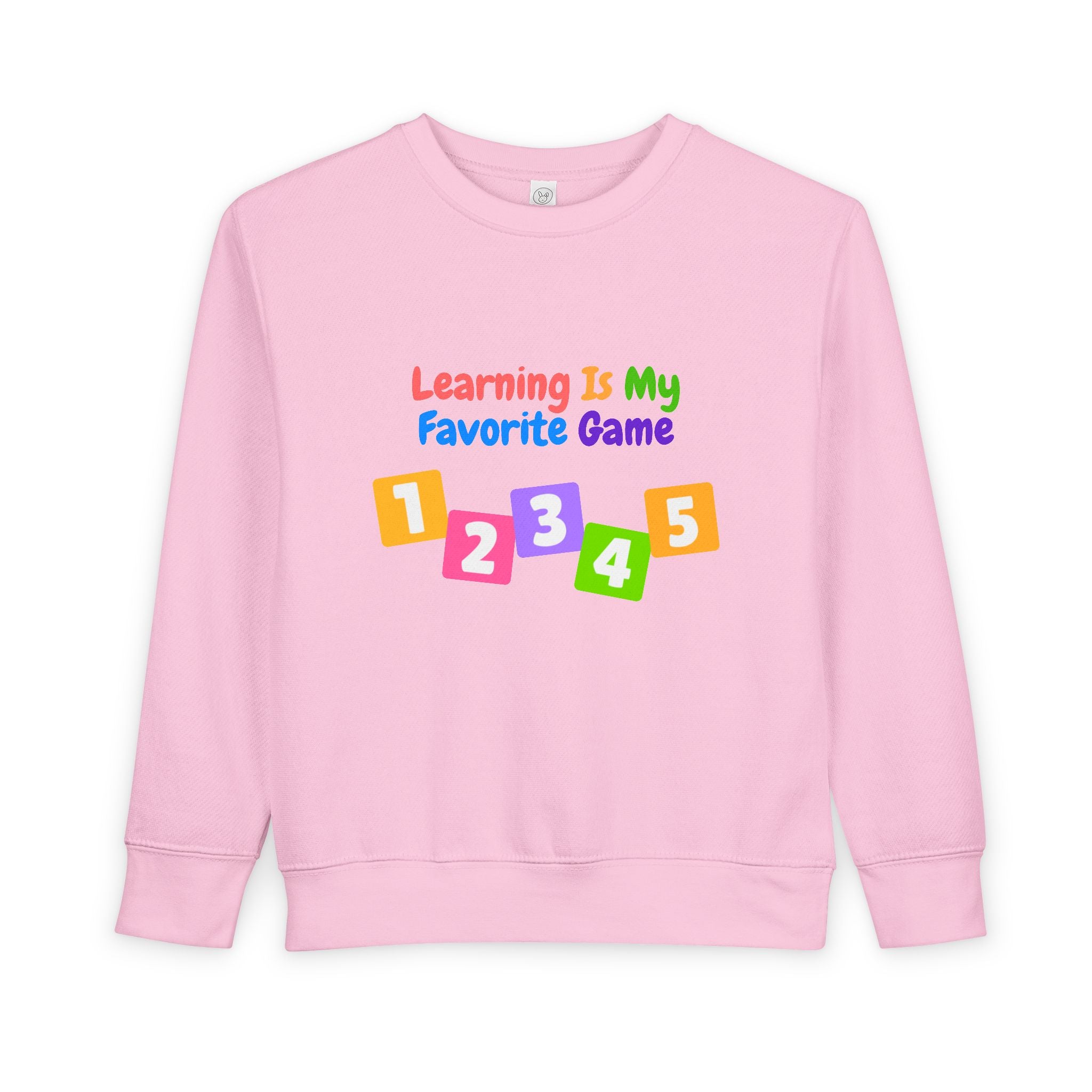 Learning Is My Favorite Game Toddler Sweatshirt – Colorful Numbers 1-5 Preschool Tee