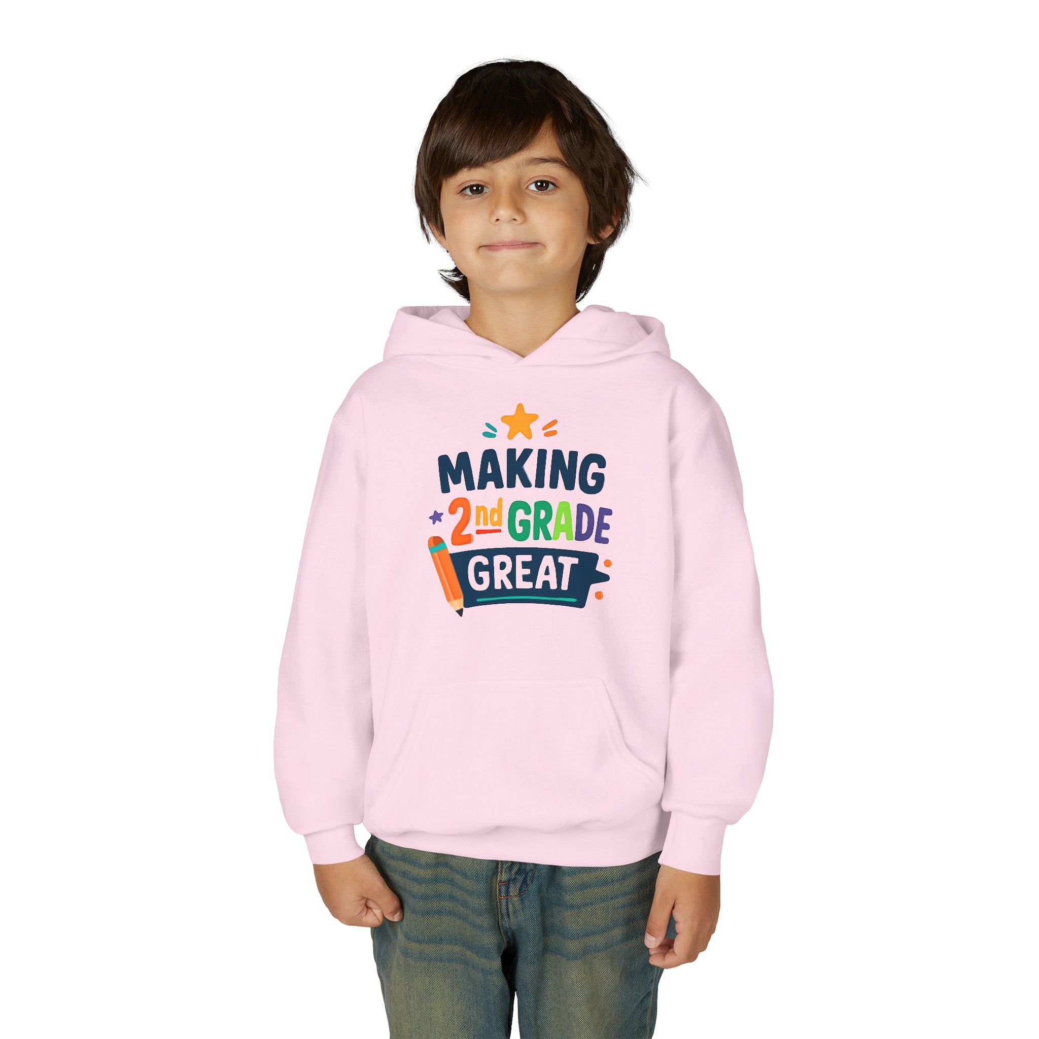 Youth Hoodie – "Making 2nd Grade Great" Back-to-School Kids Sweatshirt