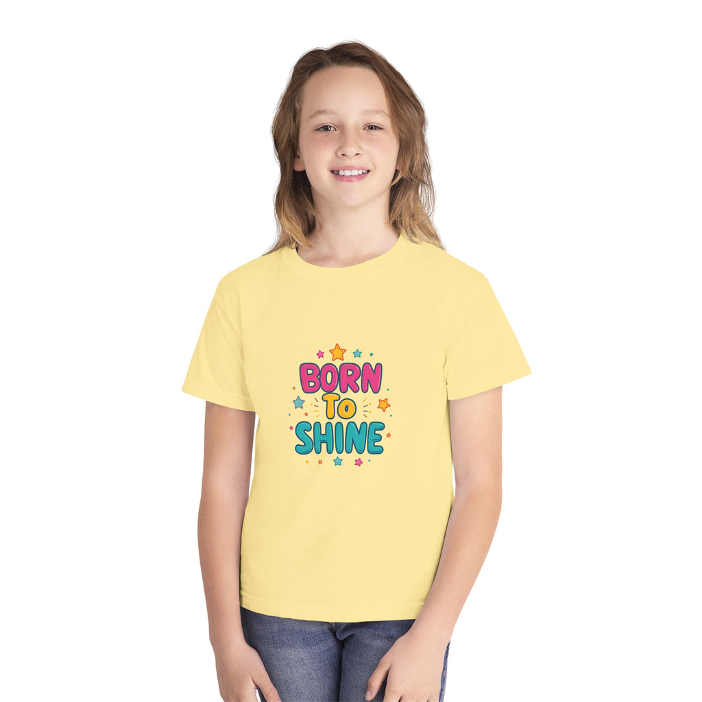 Born to Shine Youth T-Shirt — Colorful Kids Graphic Tee