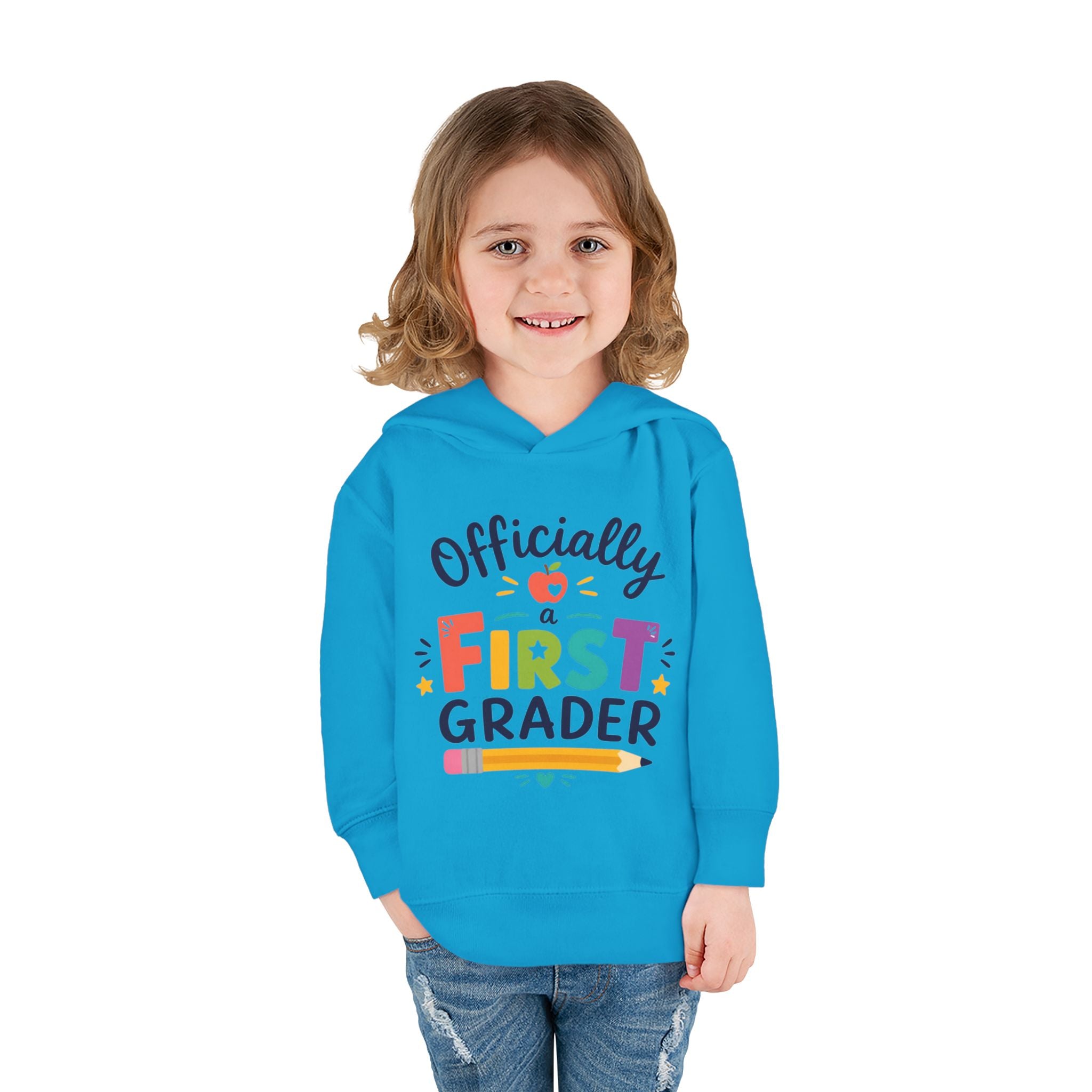 Officially a First Grader Toddler Hoodie — Back to School Pullover