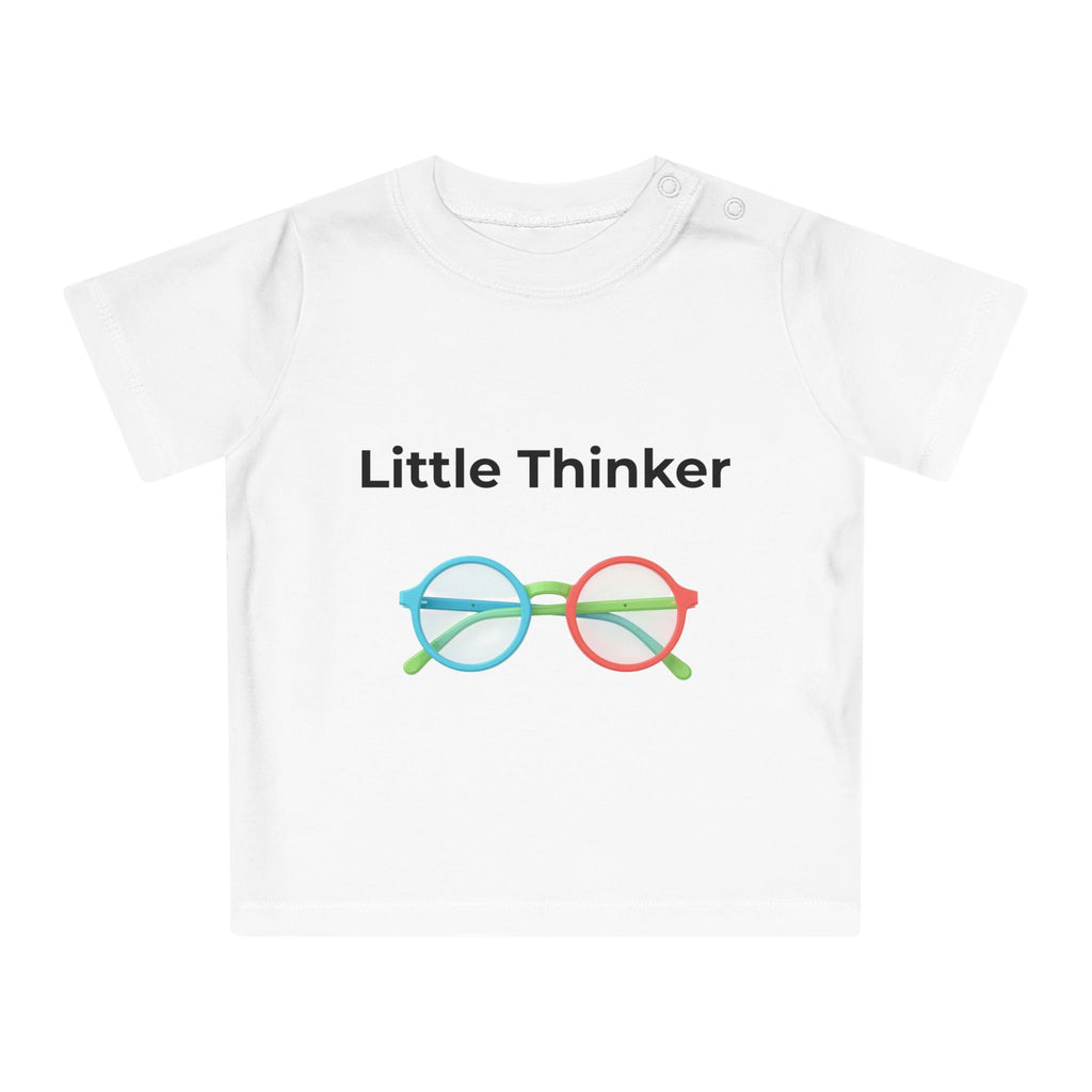 Little Thinker Baby T-Shirt — "Curiosity in Progress" Graphic Tee for Babies
