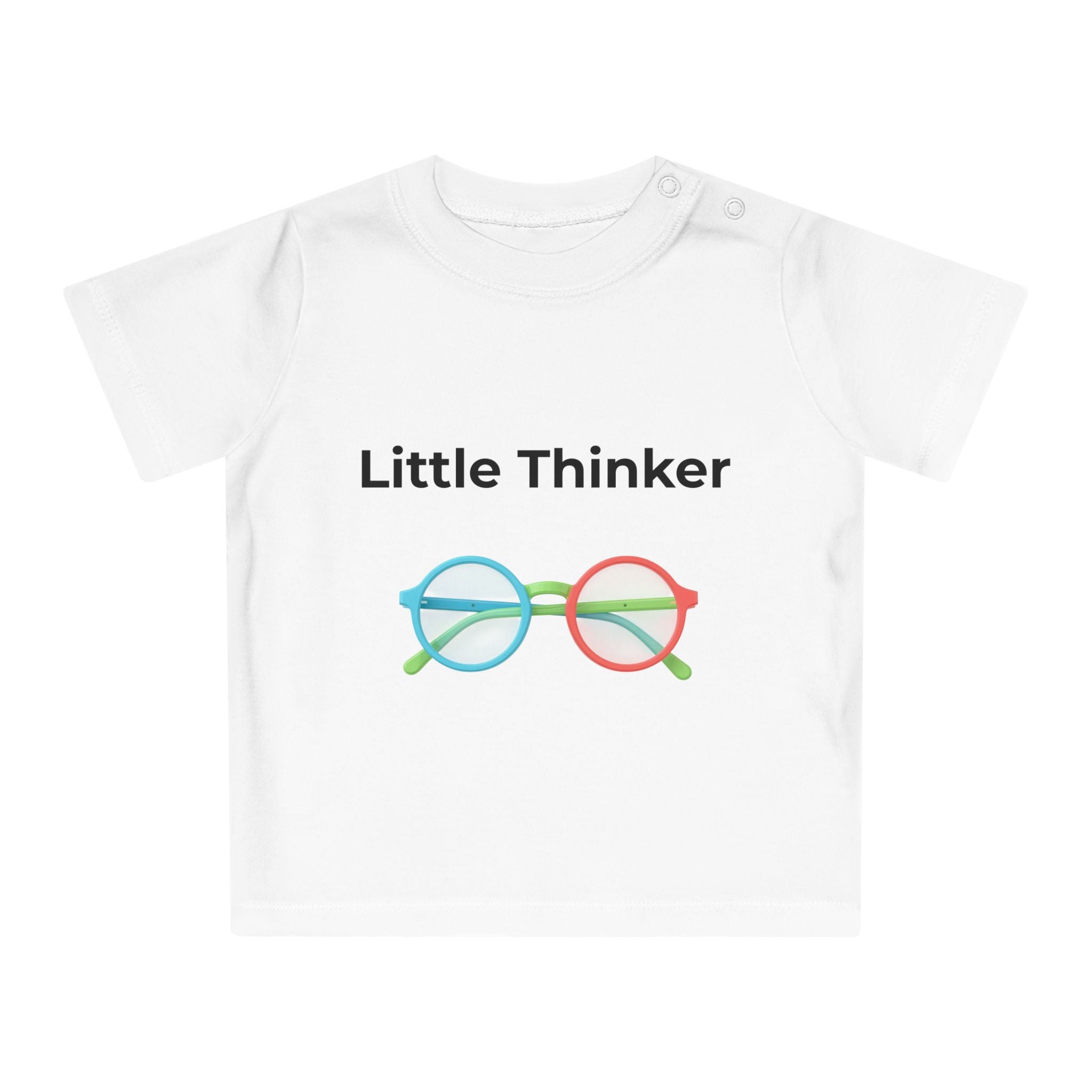 Little Thinker Baby T-Shirt — "Curiosity in Progress" Graphic Tee for Babies