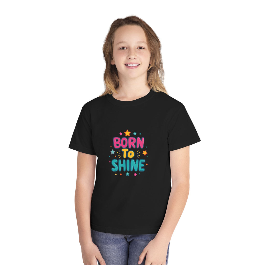 Born to Shine Youth T-Shirt — Colorful Kids Graphic Tee