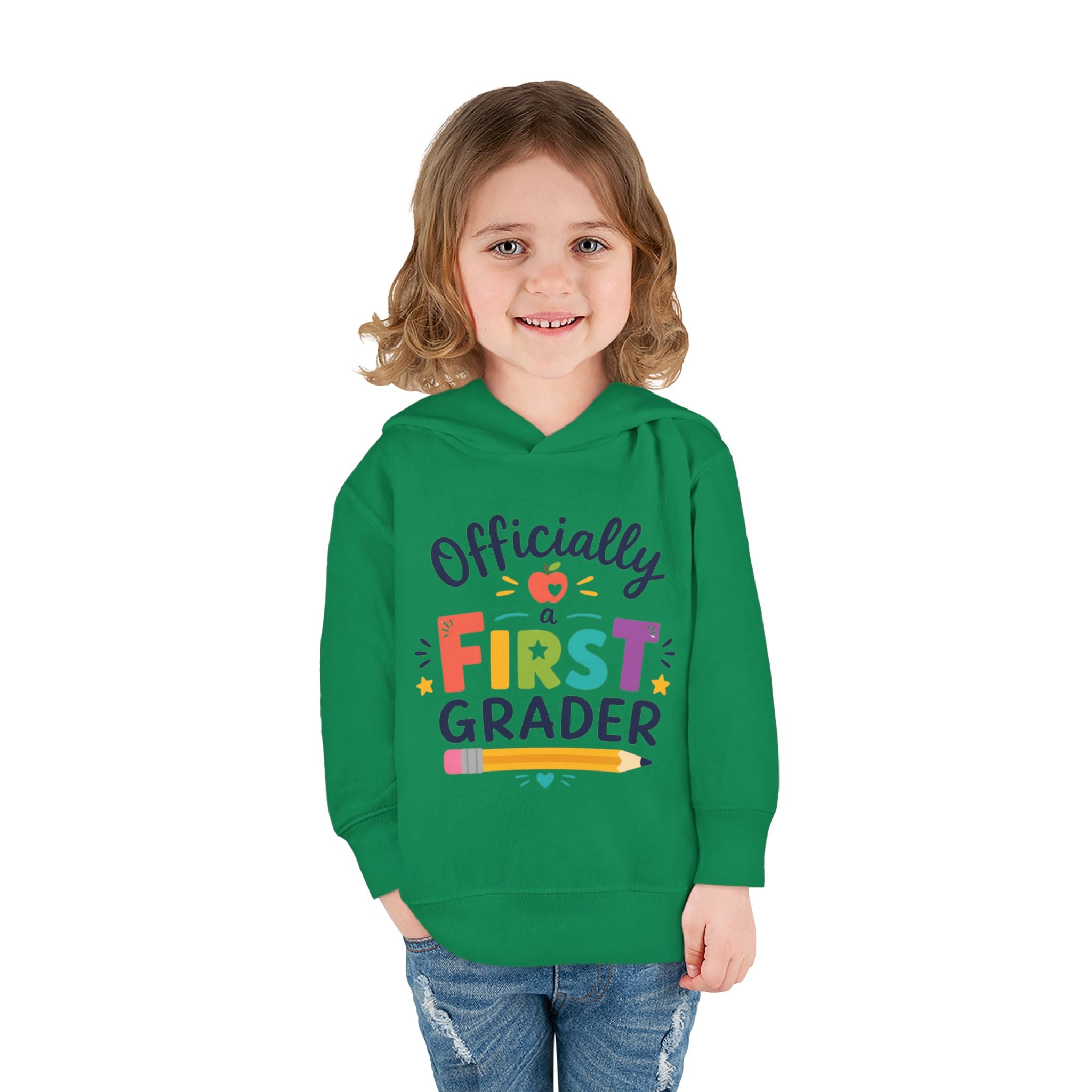 Officially a First Grader Toddler Hoodie — Back to School Pullover