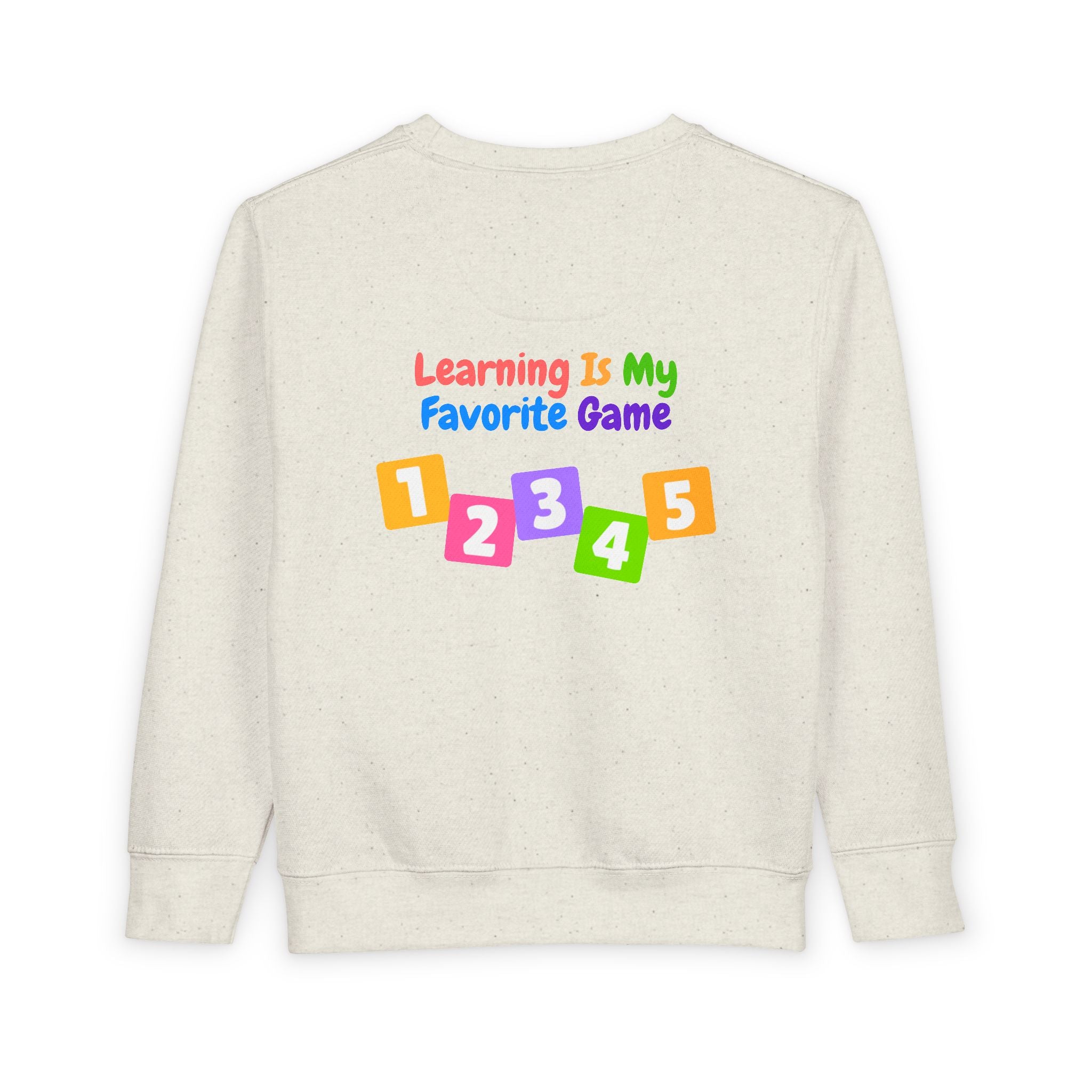 Learning Is My Favorite Game Toddler Sweatshirt – Colorful Numbers 1-5 Preschool Tee