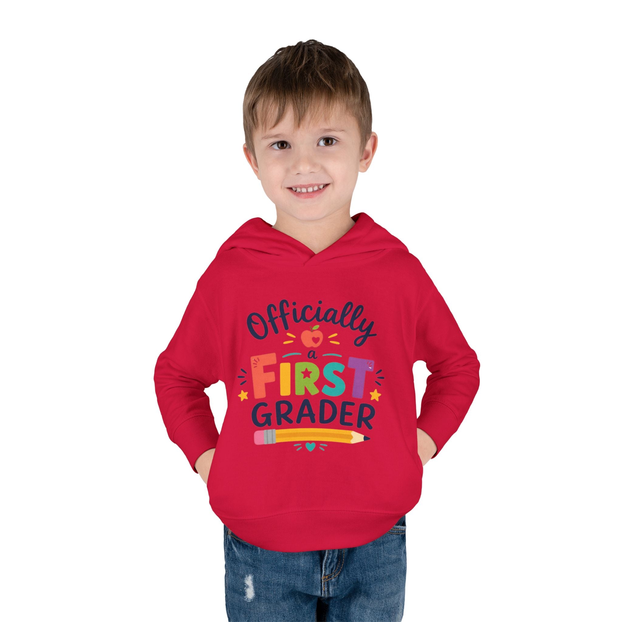 Officially a First Grader Toddler Hoodie — Back to School Pullover
