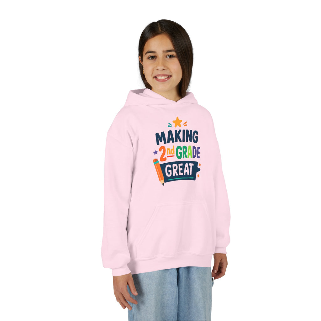 Youth Hoodie – "Making 2nd Grade Great" Back-to-School Kids Sweatshirt
