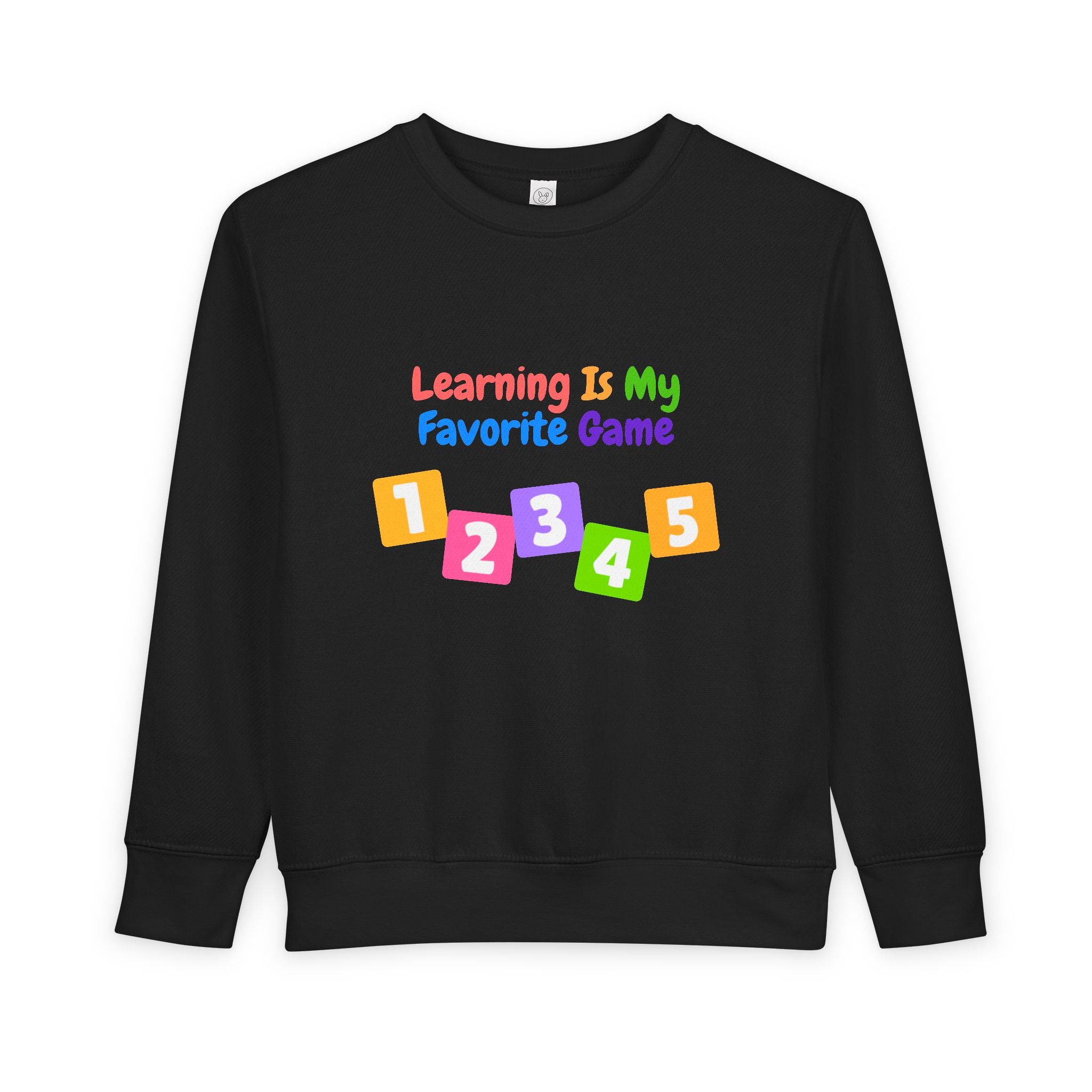 Learning Is My Favorite Game Toddler Sweatshirt – Colorful Numbers 1-5 Preschool Tee