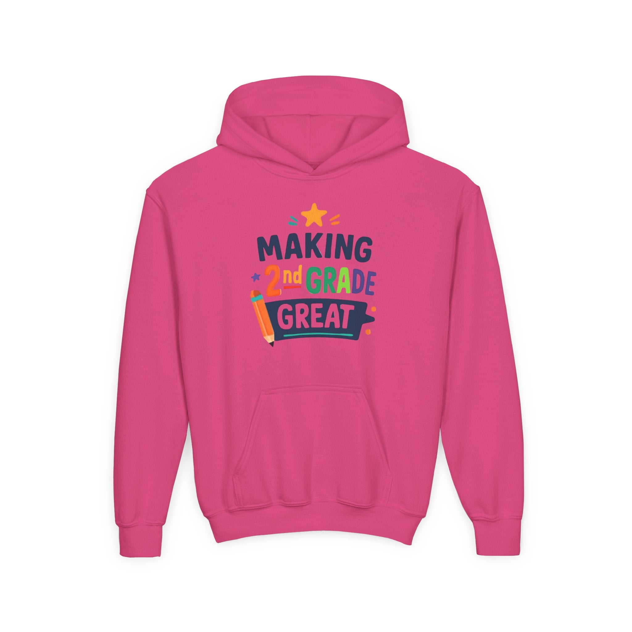 Youth Hoodie – "Making 2nd Grade Great" Back-to-School Kids Sweatshirt