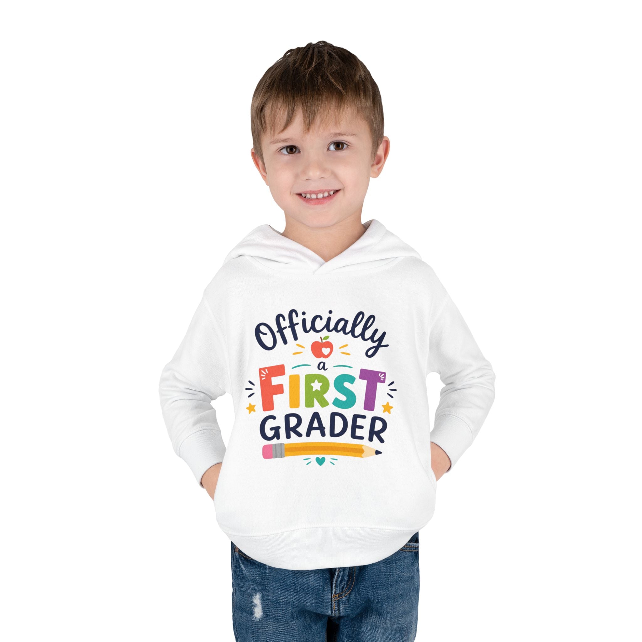 Officially a First Grader Toddler Hoodie — Back to School Pullover