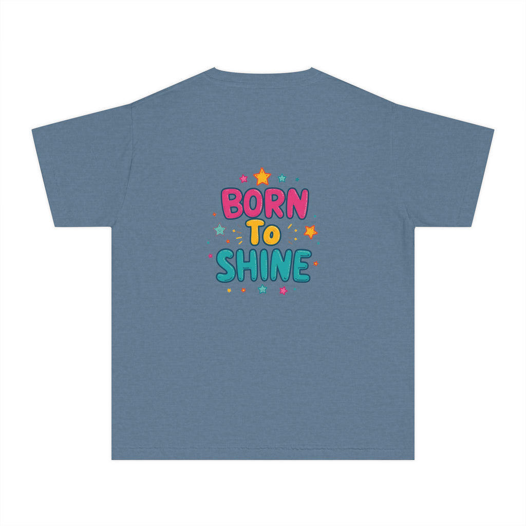 Born to Shine Youth T-Shirt — Colorful Kids Graphic Tee