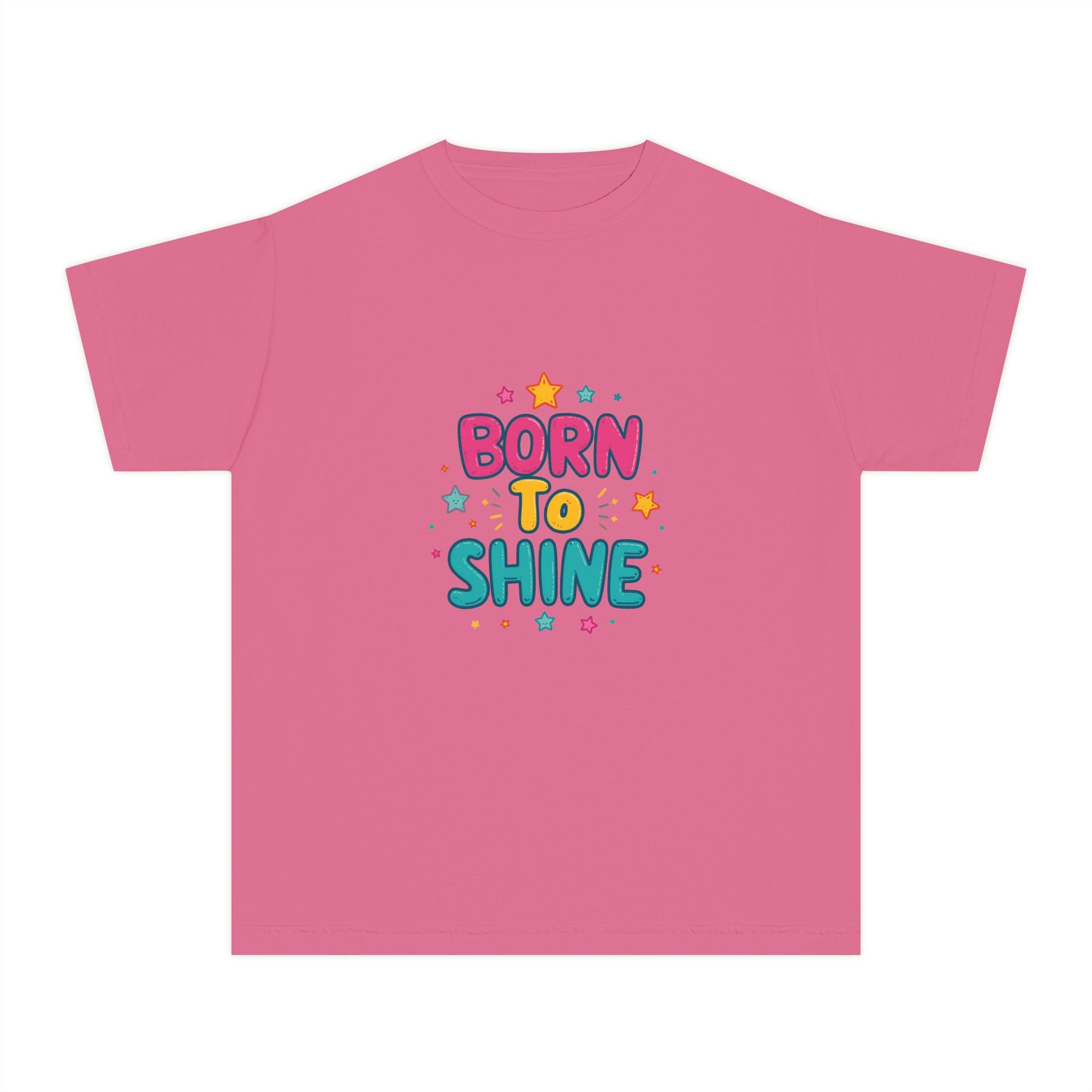 Born to Shine Youth T-Shirt — Colorful Kids Graphic Tee