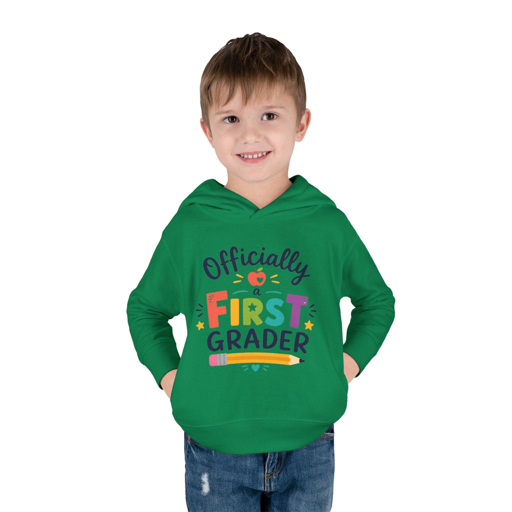 Officially a First Grader Toddler Hoodie — Back to School Pullover