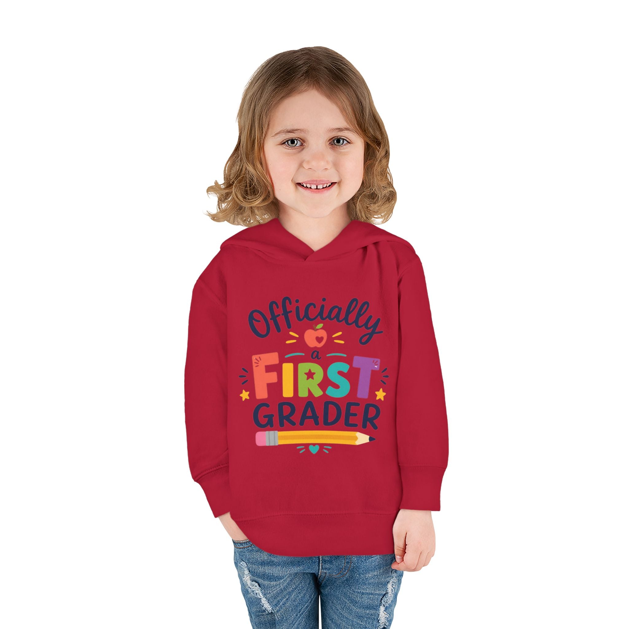 Officially a First Grader Toddler Hoodie — Back to School Pullover