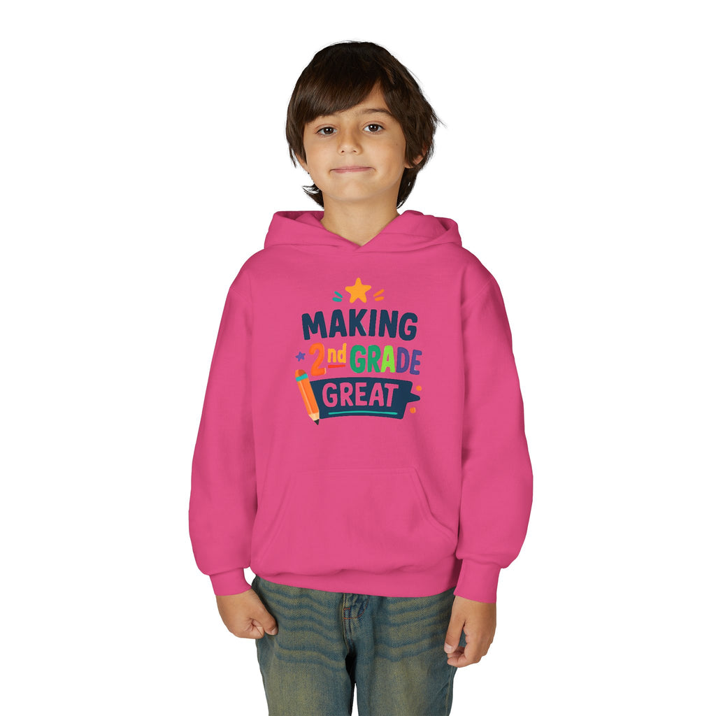 Youth Hoodie – "Making 2nd Grade Great" Back-to-School Kids Sweatshirt