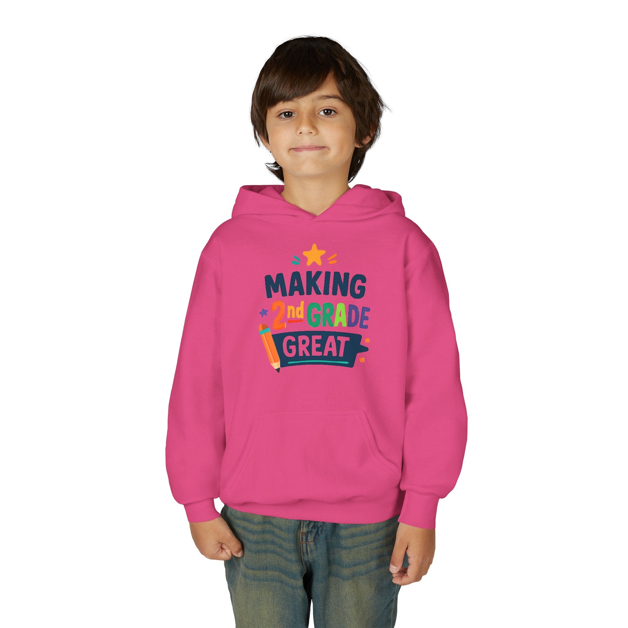 Youth Hoodie – "Making 2nd Grade Great" Back-to-School Kids Sweatshirt