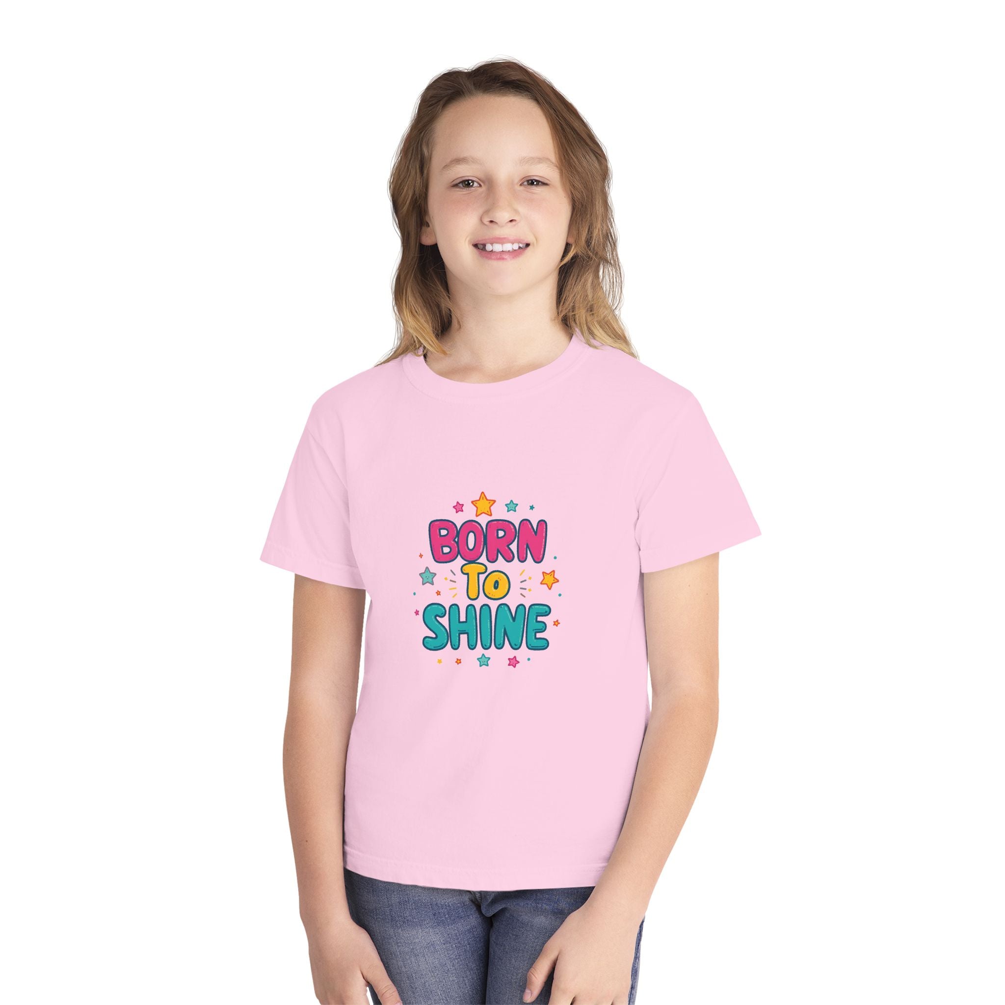Born to Shine Youth T-Shirt — Colorful Kids Graphic Tee