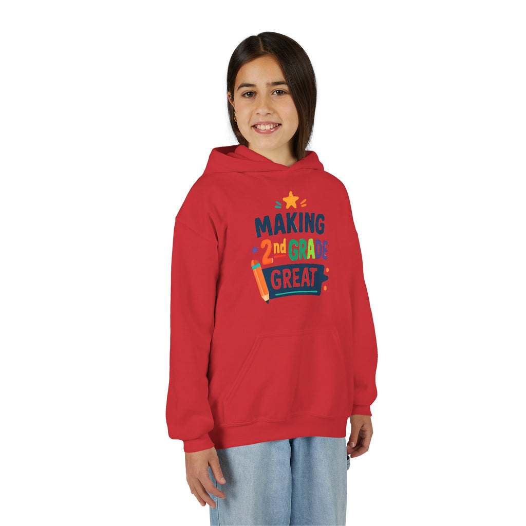 Youth Hoodie – "Making 2nd Grade Great" Back-to-School Kids Sweatshirt