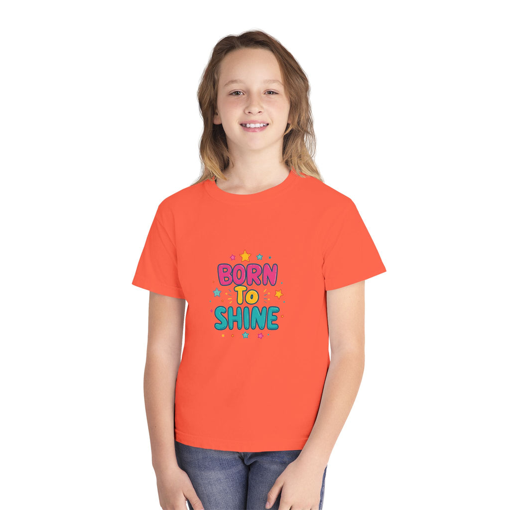 Born to Shine Youth T-Shirt — Colorful Kids Graphic Tee