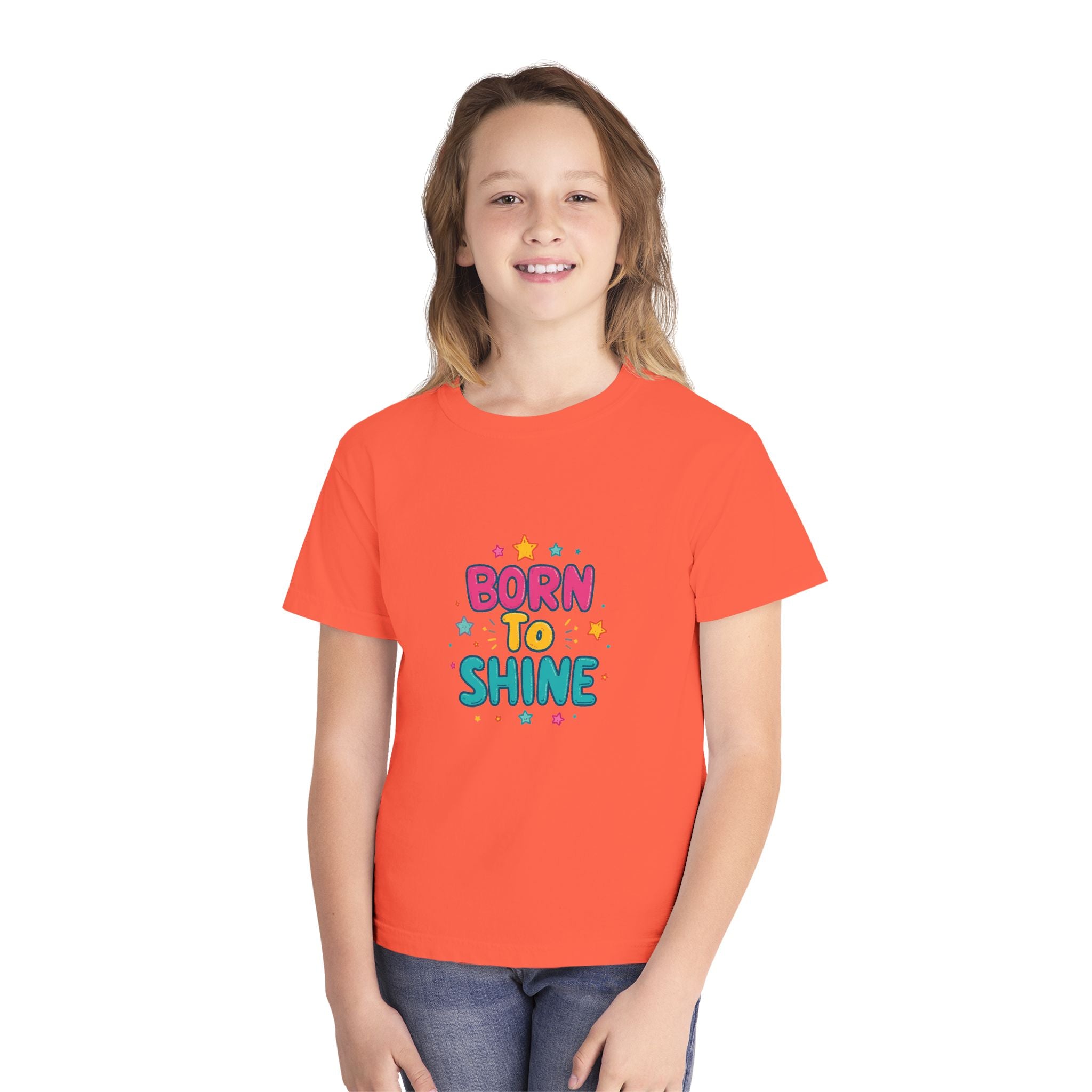 Born to Shine Youth T-Shirt — Colorful Kids Graphic Tee