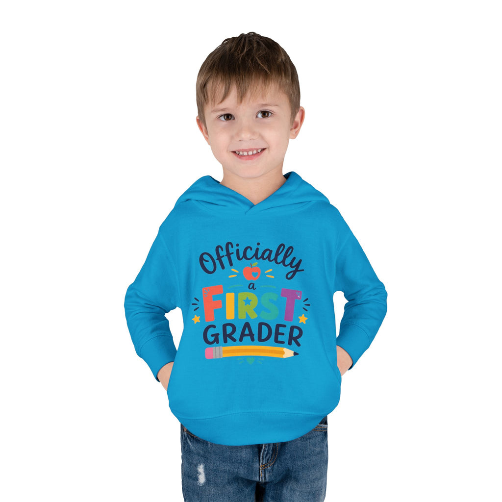 Officially a First Grader Toddler Hoodie — Back to School Pullover