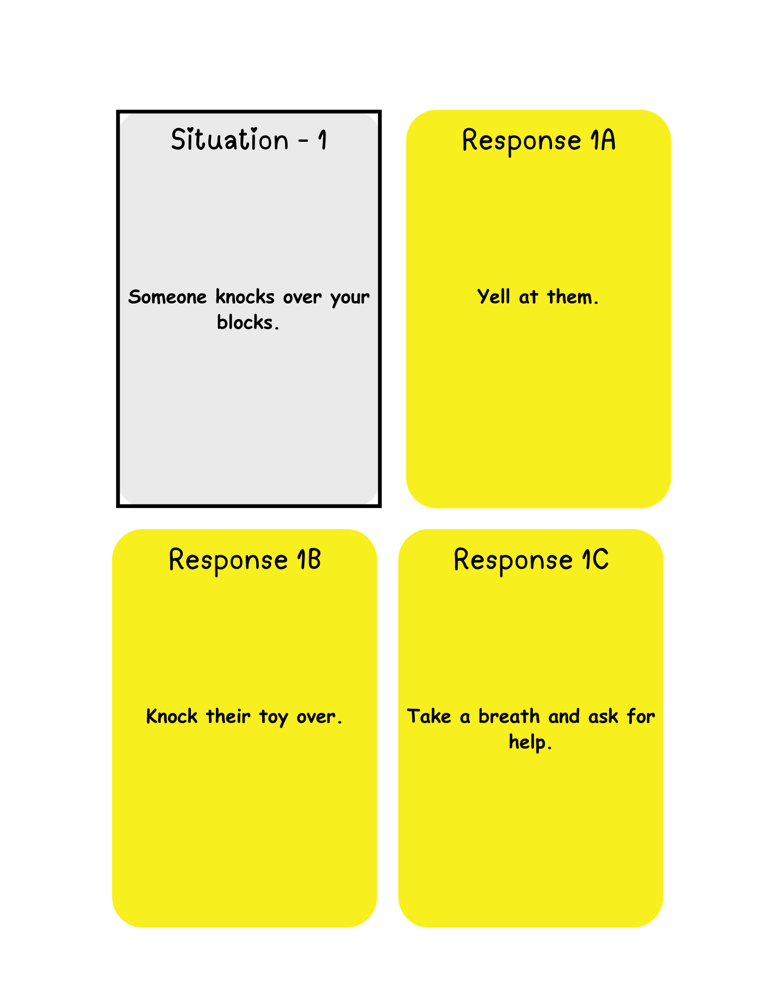 Self-Control Activity Sheet
