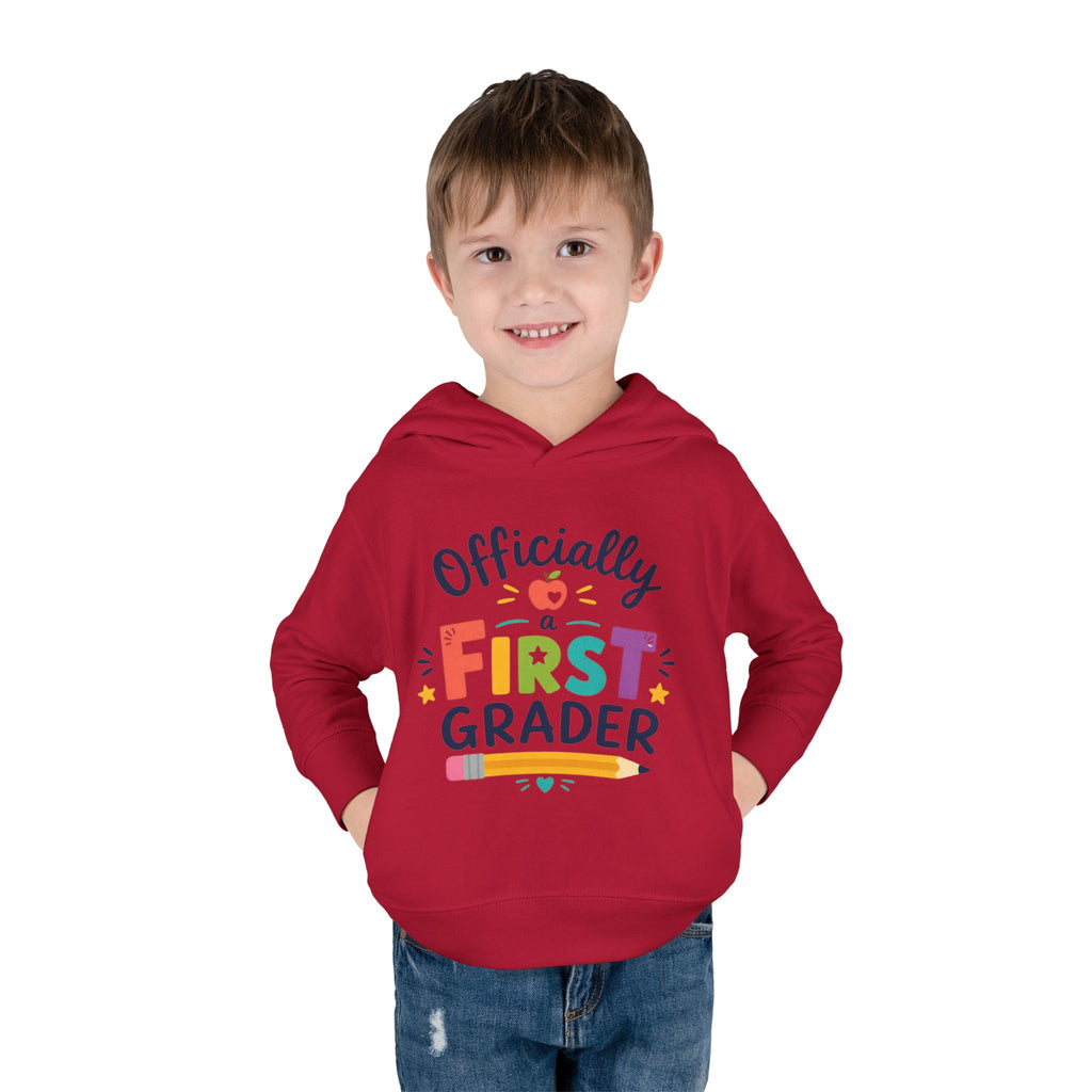 Officially a First Grader Toddler Hoodie — Back to School Pullover