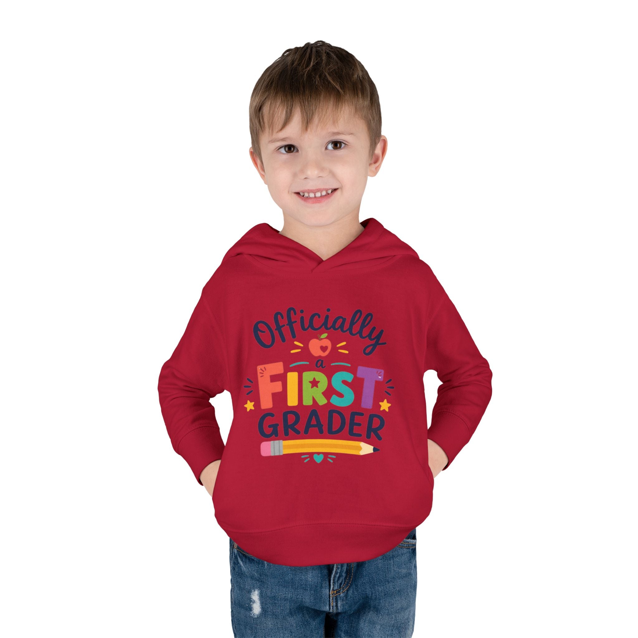 Officially a First Grader Toddler Hoodie — Back to School Pullover