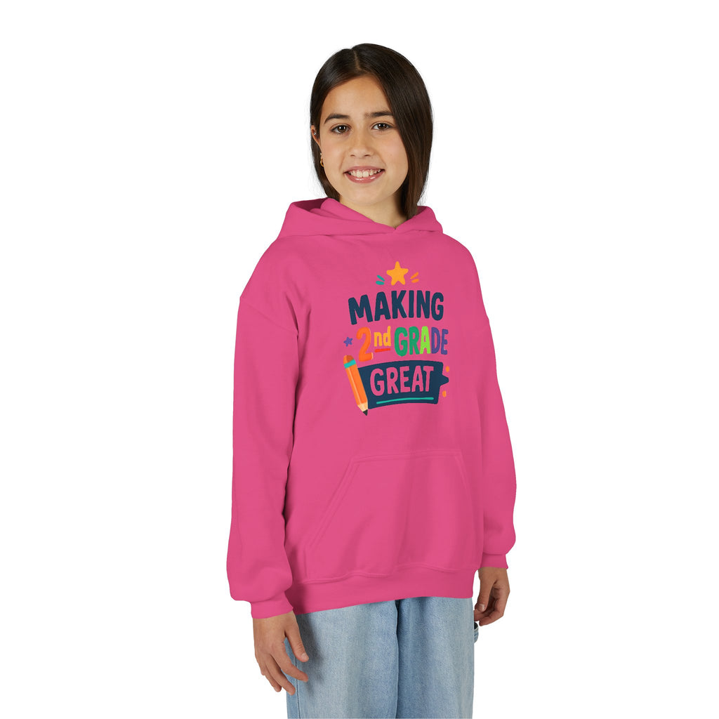 Youth Hoodie – "Making 2nd Grade Great" Back-to-School Kids Sweatshirt