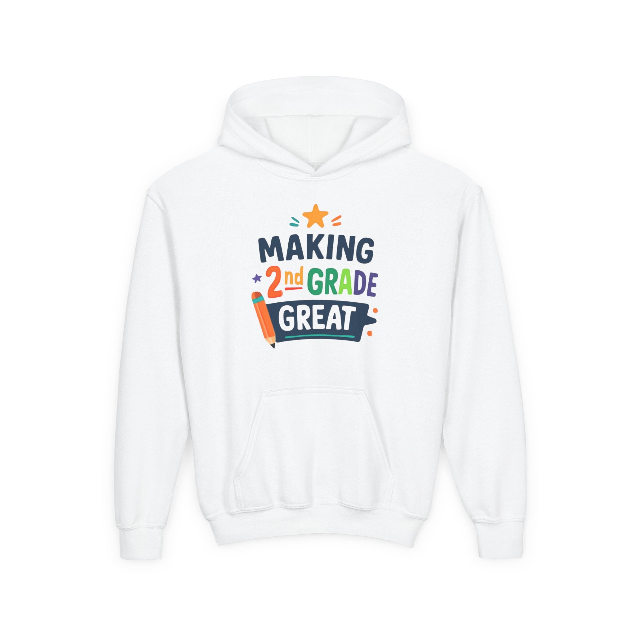 Youth Hoodie – "Making 2nd Grade Great" Back-to-School Kids Sweatshirt