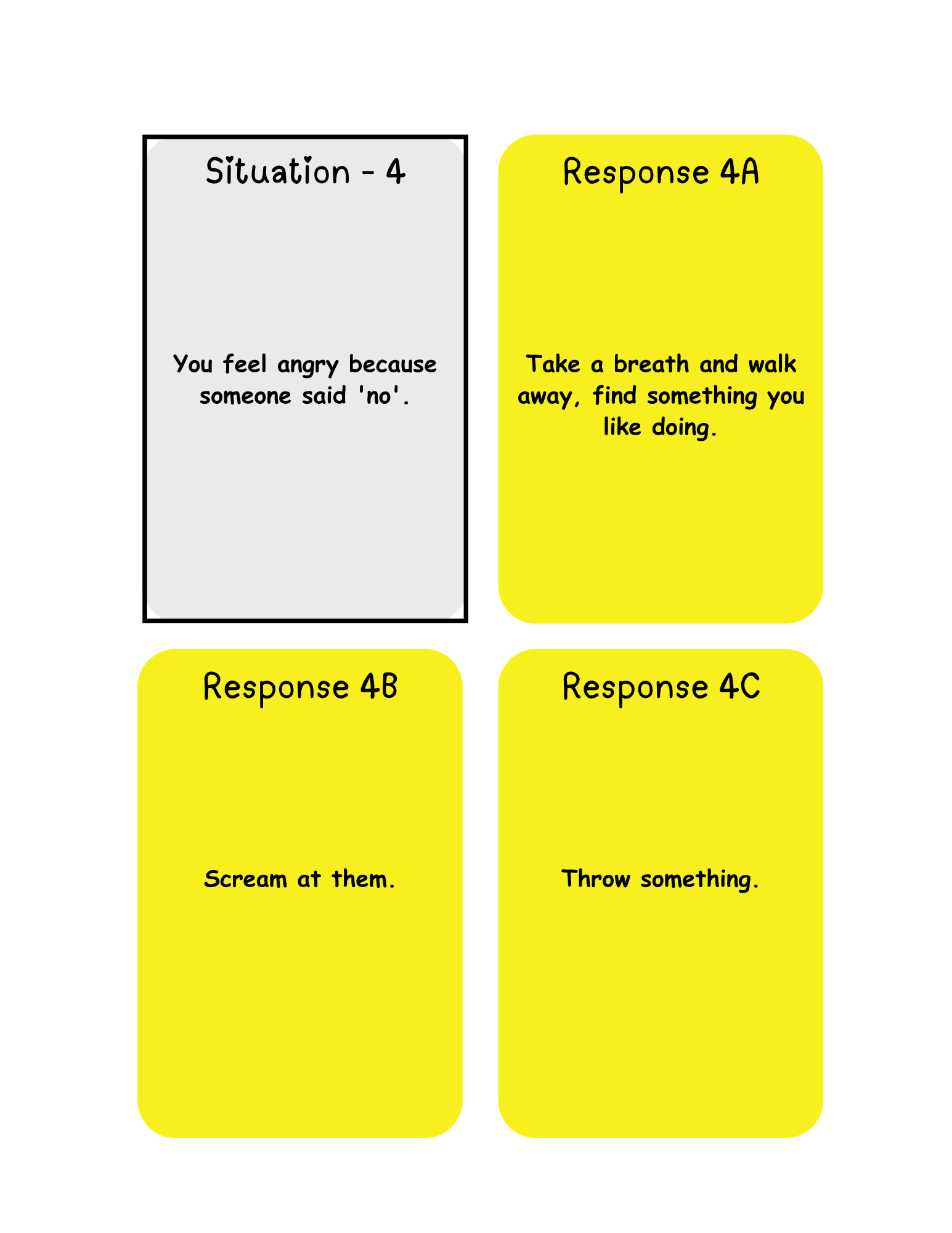 Self-Control Activity Sheet