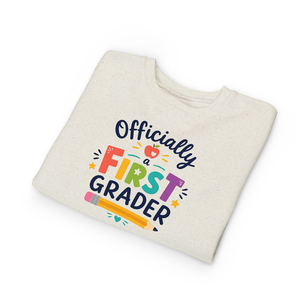 1st Grade Toddler Sweatshirt — Colorful Back-to-School Crewneck for Kids