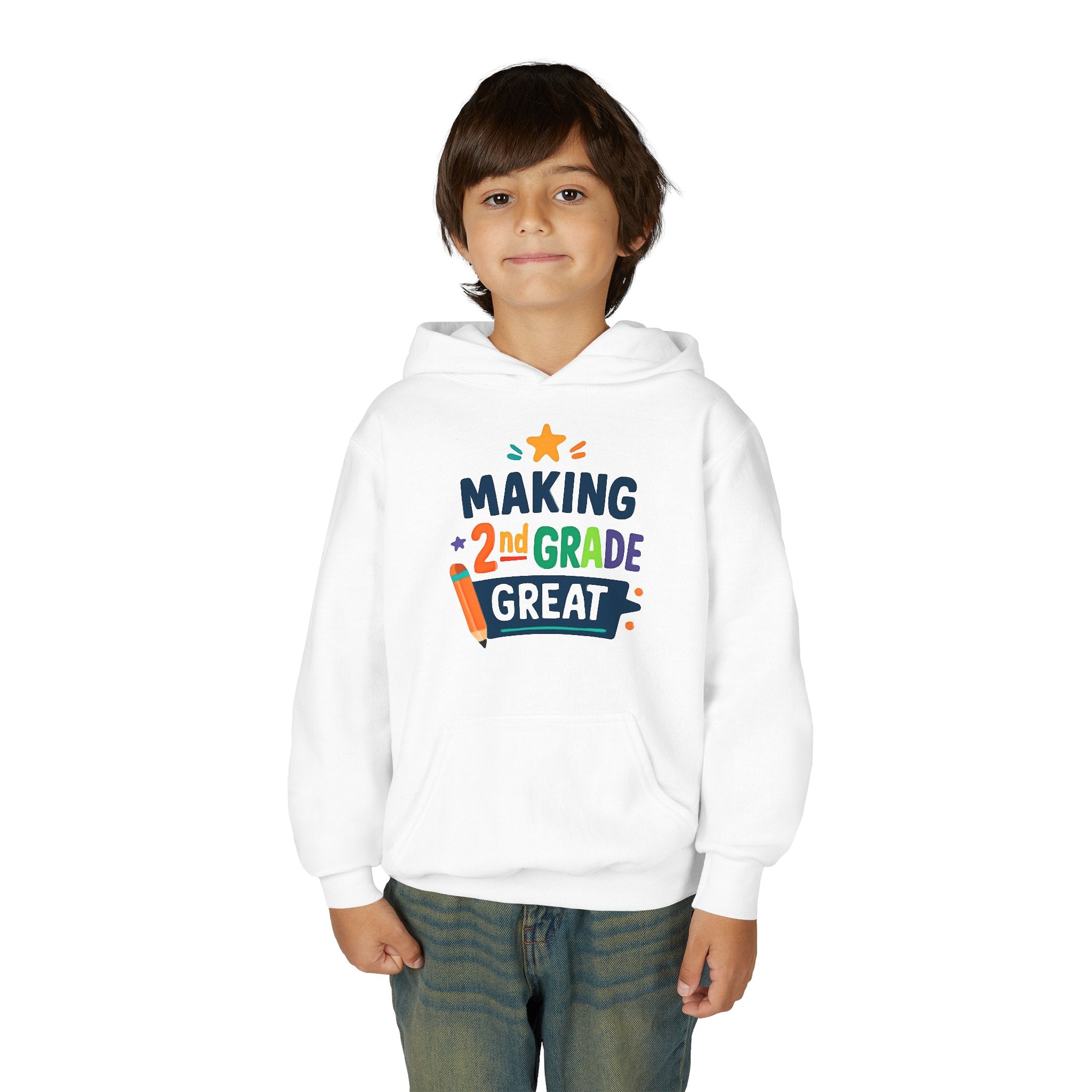 Youth Hoodie – "Making 2nd Grade Great" Back-to-School Kids Sweatshirt