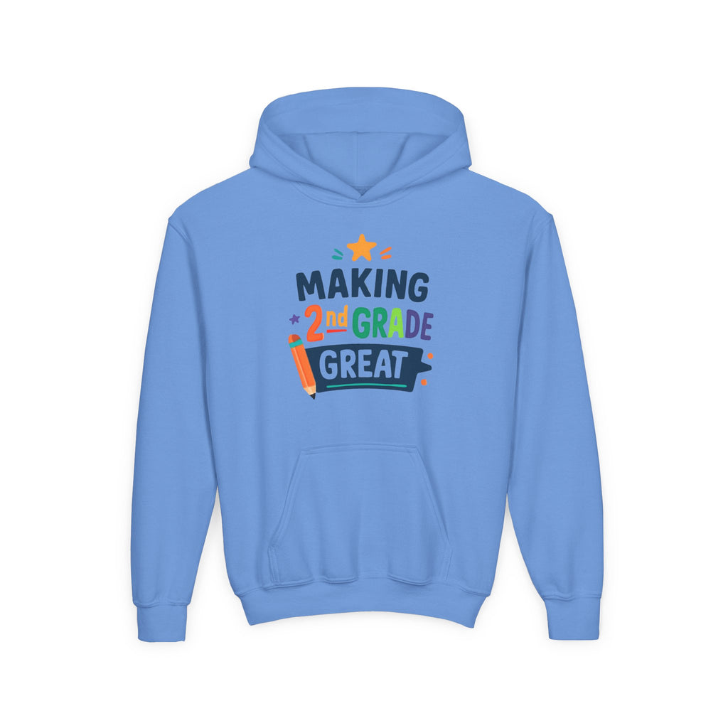 Youth Hoodie – "Making 2nd Grade Great" Back-to-School Kids Sweatshirt